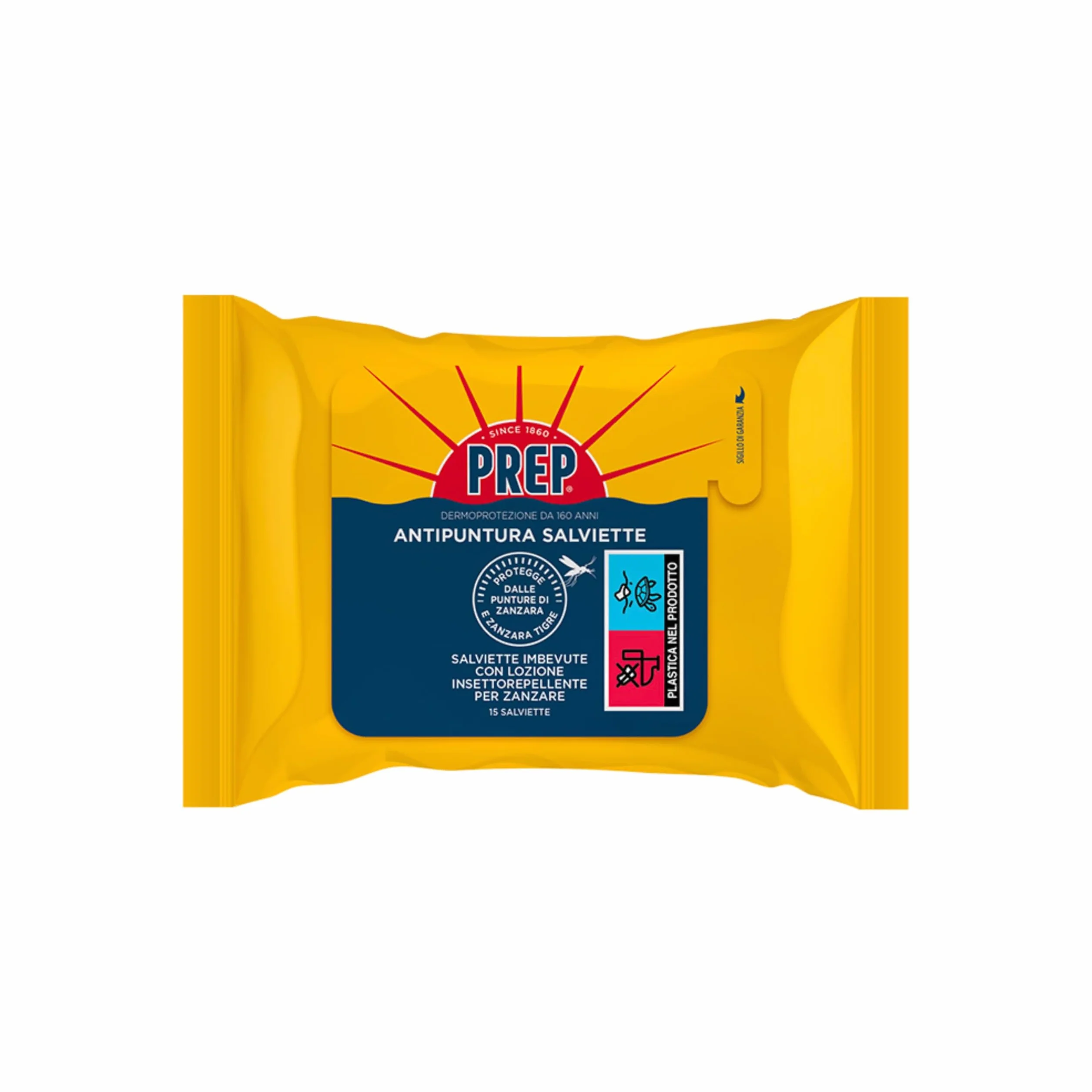 Salviette Antipuntura Insetto-repellente per Zanzare 15 Salviette