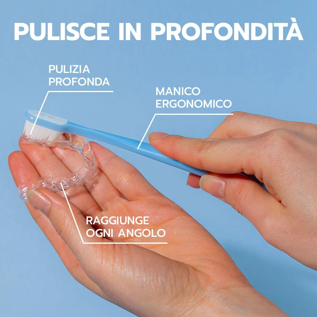 GELDIS Spazzolino per Apparecchi Ortodontici, Pulizia Mascherine, Protesi