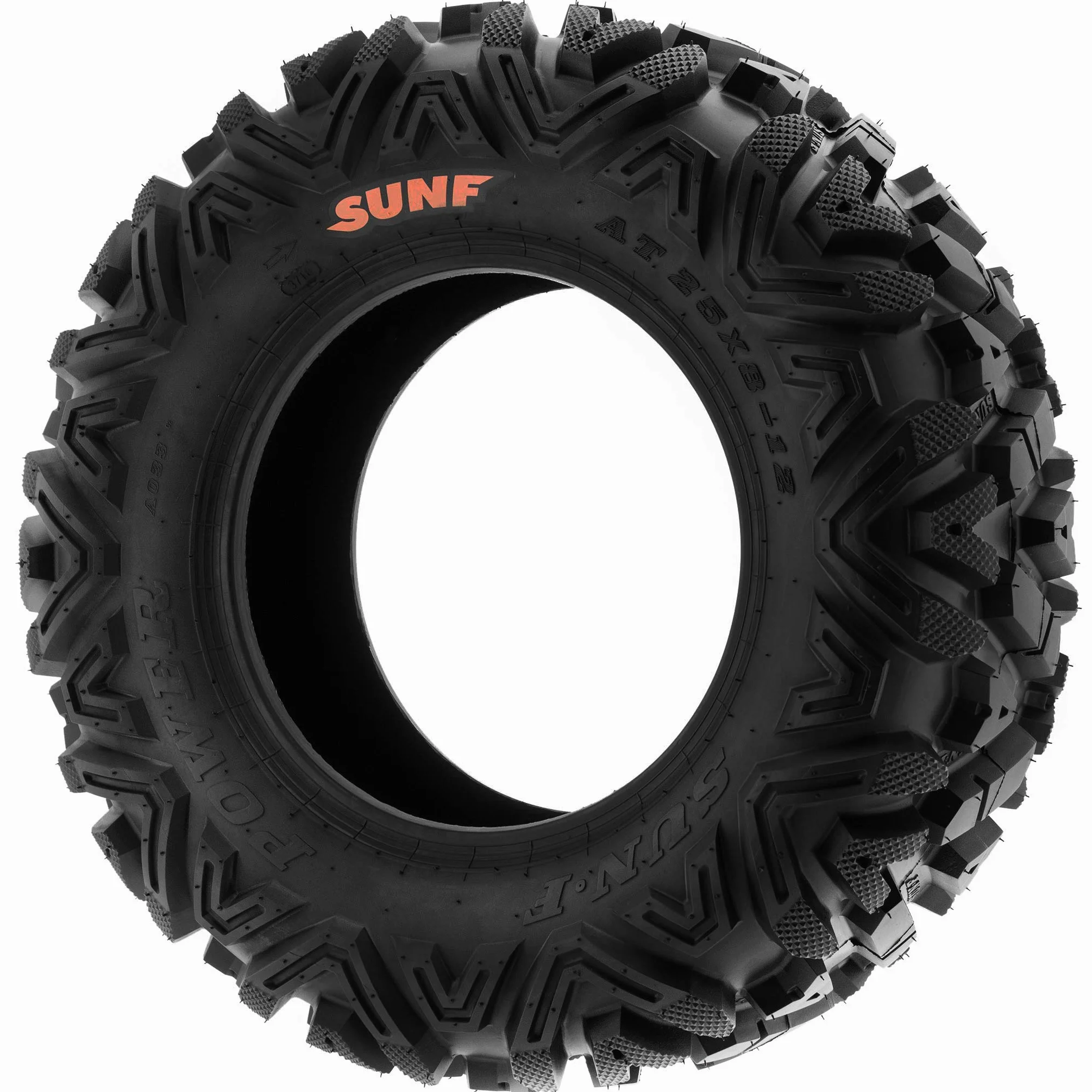 SunF A033 25x8-12 25x8x12 Quad ATV UTV Pneumatici, 6 PR, Tubeless Quad Pneumatici POWER I E4 Mark, set di 2