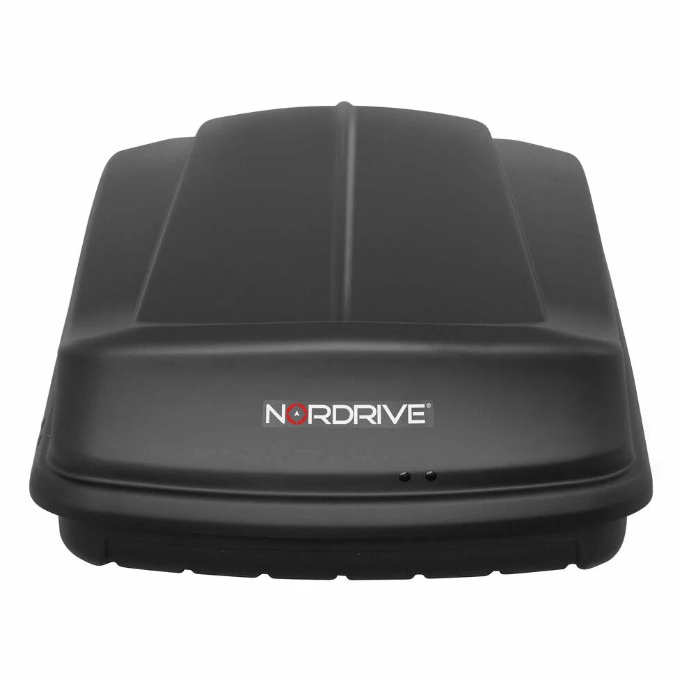 NORDRIVE N60004 Box 330, Box da Tetto per Auto in in ABS, 330 Litri - Nero Goffrato