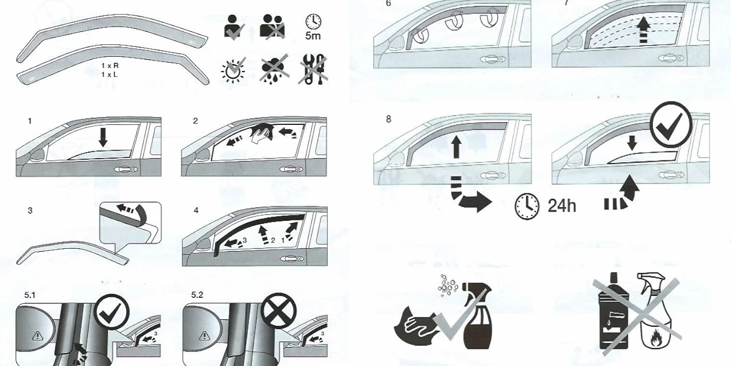 2 deflettori d'aria per Citroën Relay Jumper per Fiat Ducato, per Peugeot BOXER 2006, 2007, 2008, 2009, 2010, 2011, 2012, 2013, 2014, 2015, 2016, 2017, 2018, 2019, 2019 020 20 021 2022 2023
