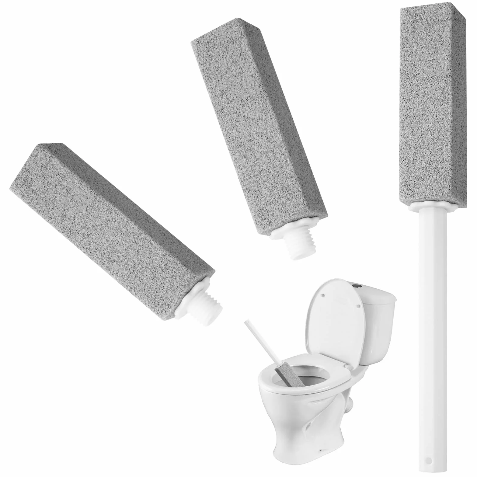 HOTUT Pietra pomice per pulizia 4 pezzi detergente WC lavello piscina cucina