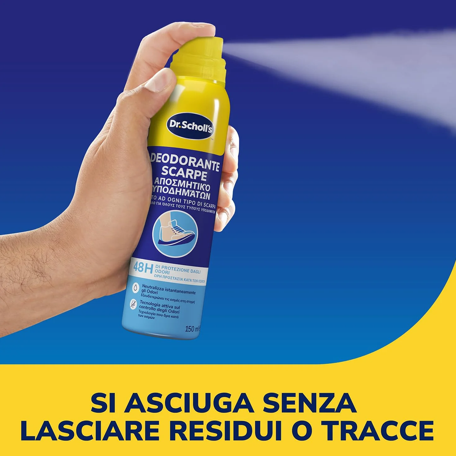 Dr. Scholl's Deodorante Spray per Scarpe 48h 6x150 ml