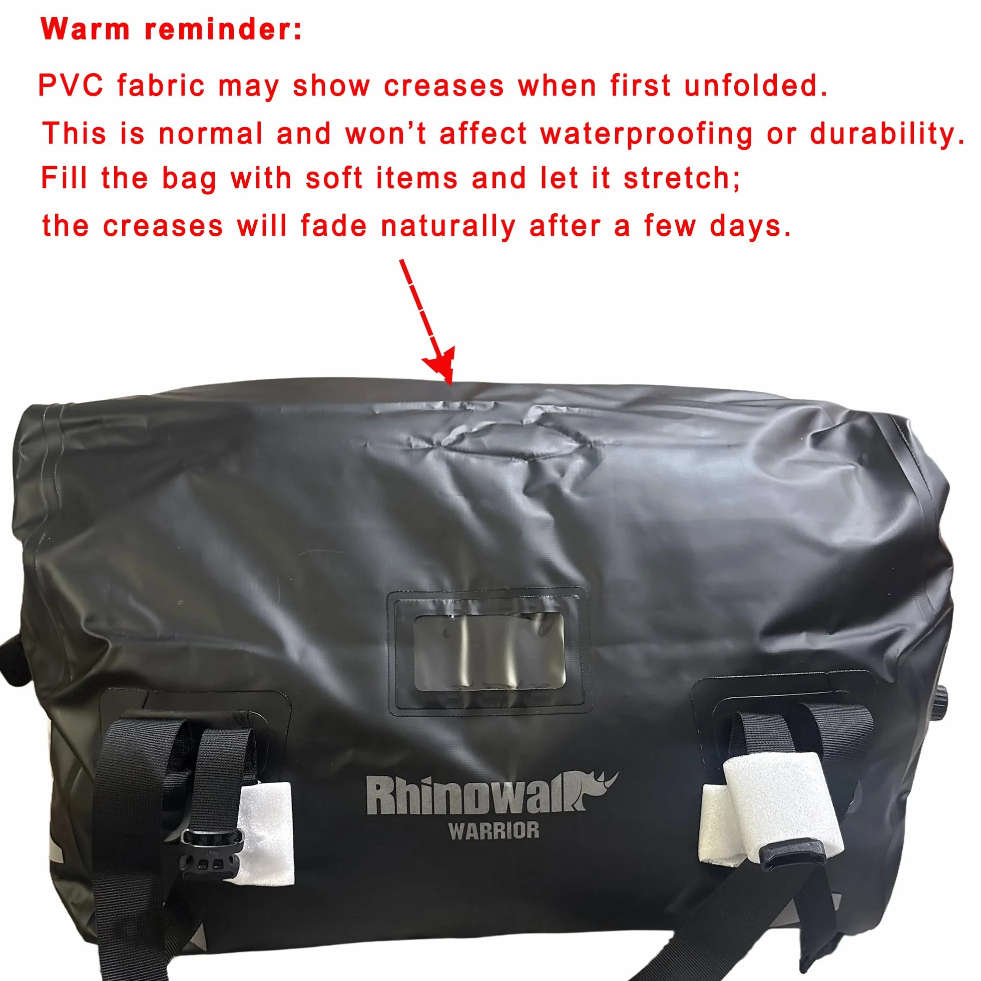 Rhinowalk Borsa da sella per moto 65L impermeabile con espansione MOLLE