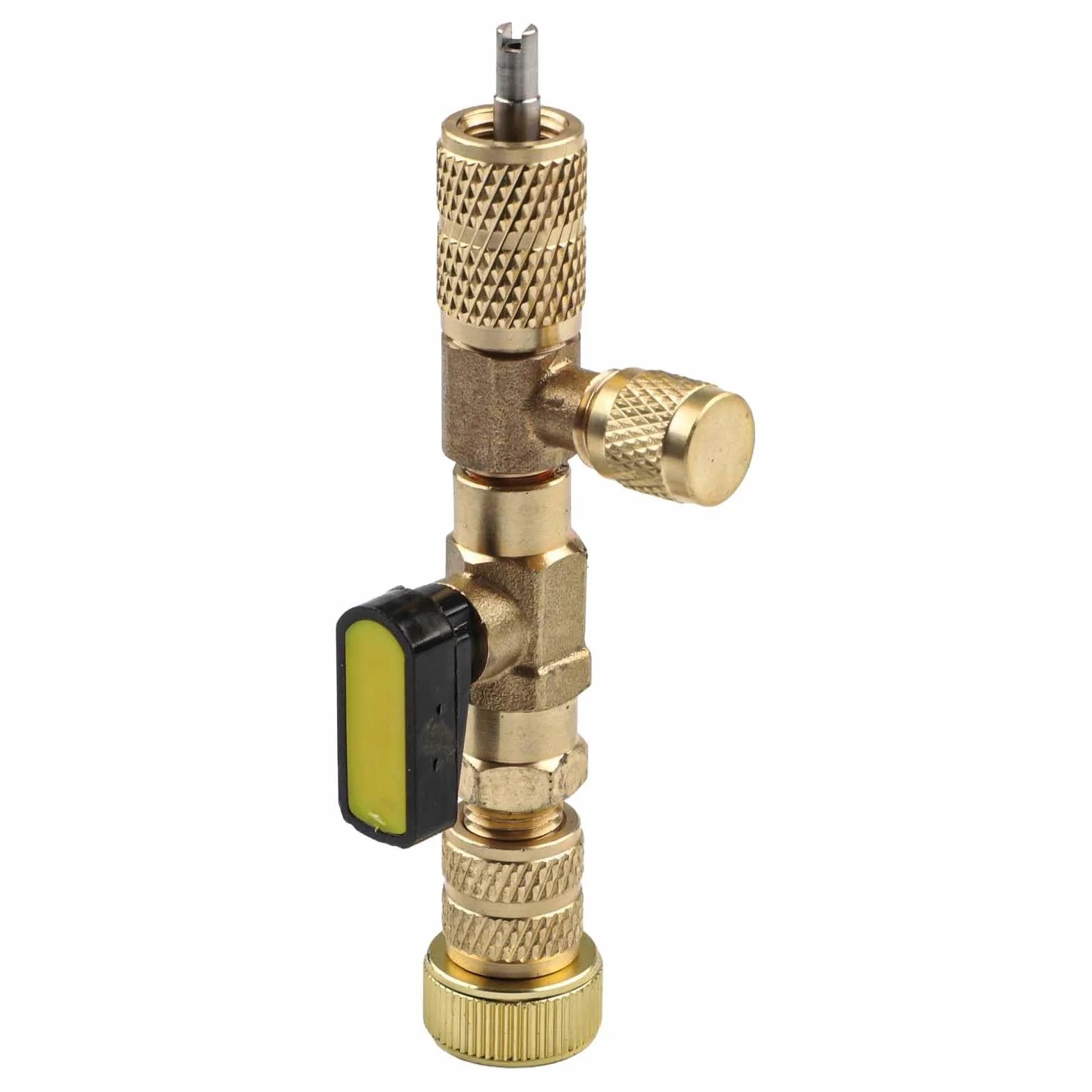 Zawór rdzenia narzędzie do usuwania z mosiądzu adapterem, zestaw naprawczy HVAC R12 R22 R410A R32 AC, 10 sztuk nakrętek 5/16 1/4 cala