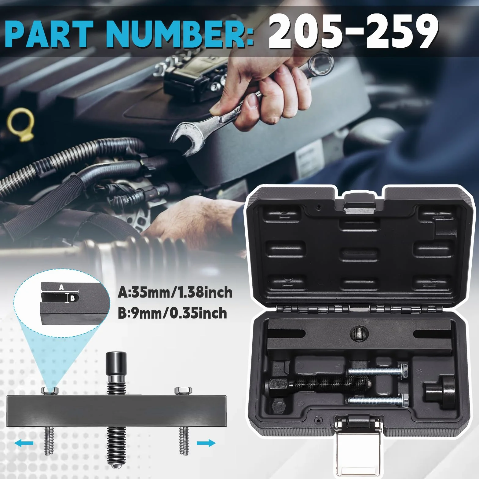 Estrattore puleggia albero motore Transit 2.0 Tdci Ecoblue EcoBlue TDCI