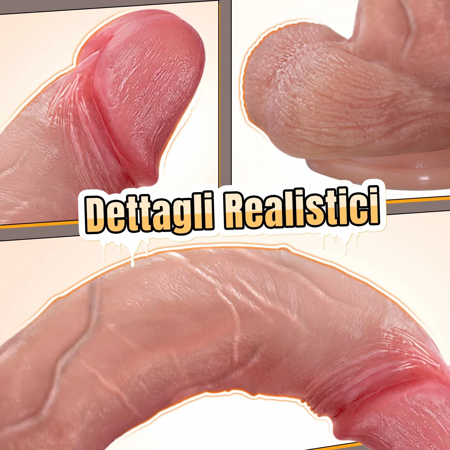 Sex Toys Dildo Realistico Anale 18cm Pene Adatto Sessuali Donna Uomo Coppia Ventosa Morbido Gigante Silicone Fallo Realistico