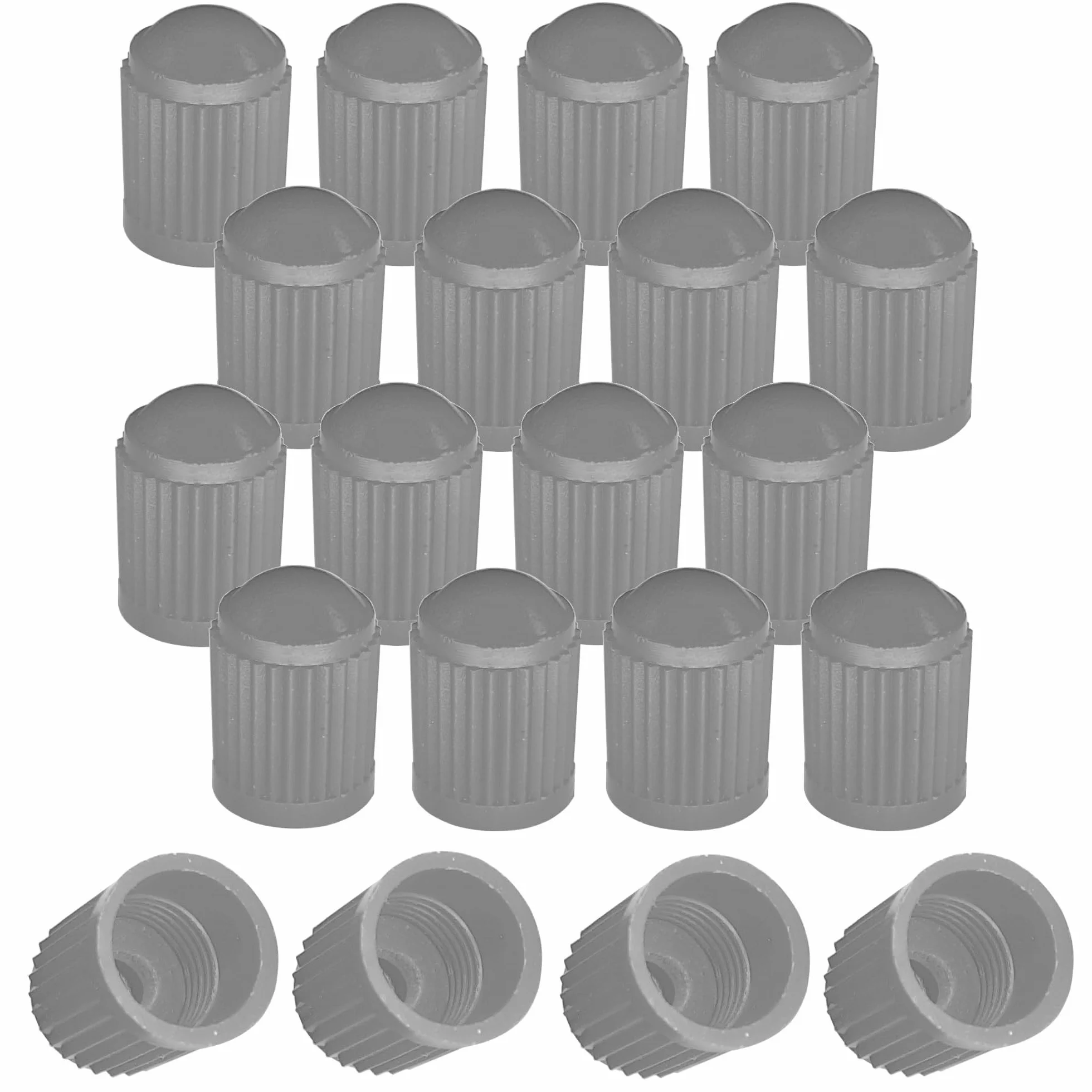 cyclingcolors 20x Cappucci delle valvole cappuccio valvola pneumatici Auto Bici Moto Schrader Plastica, grigio