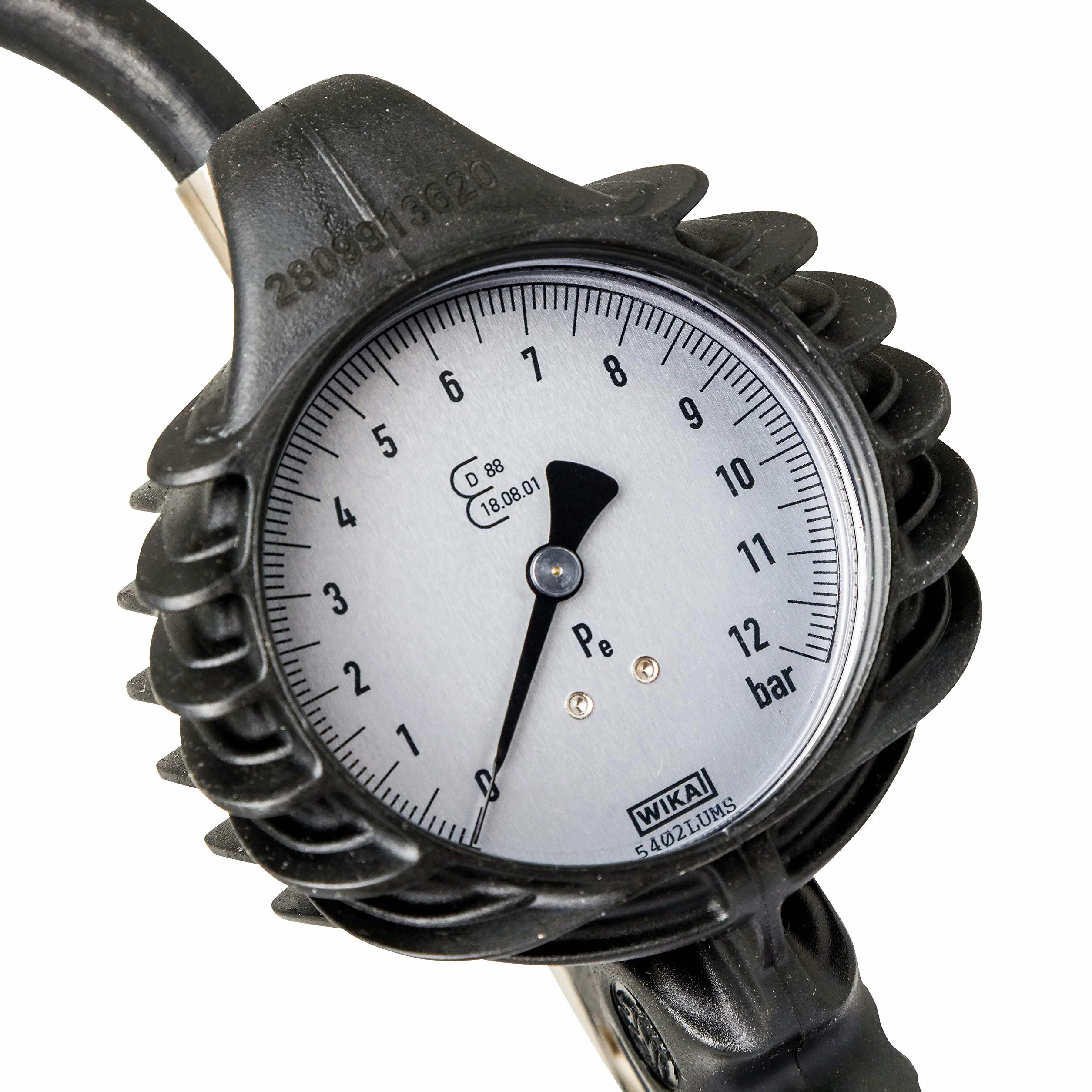 ABAC Gonfiagomme PRO - Approvato CEE - Manometro 80 mm - Tubo flessibile 1,5 m - Uso professionale (auto, camion) - Peso: 0,9 kg