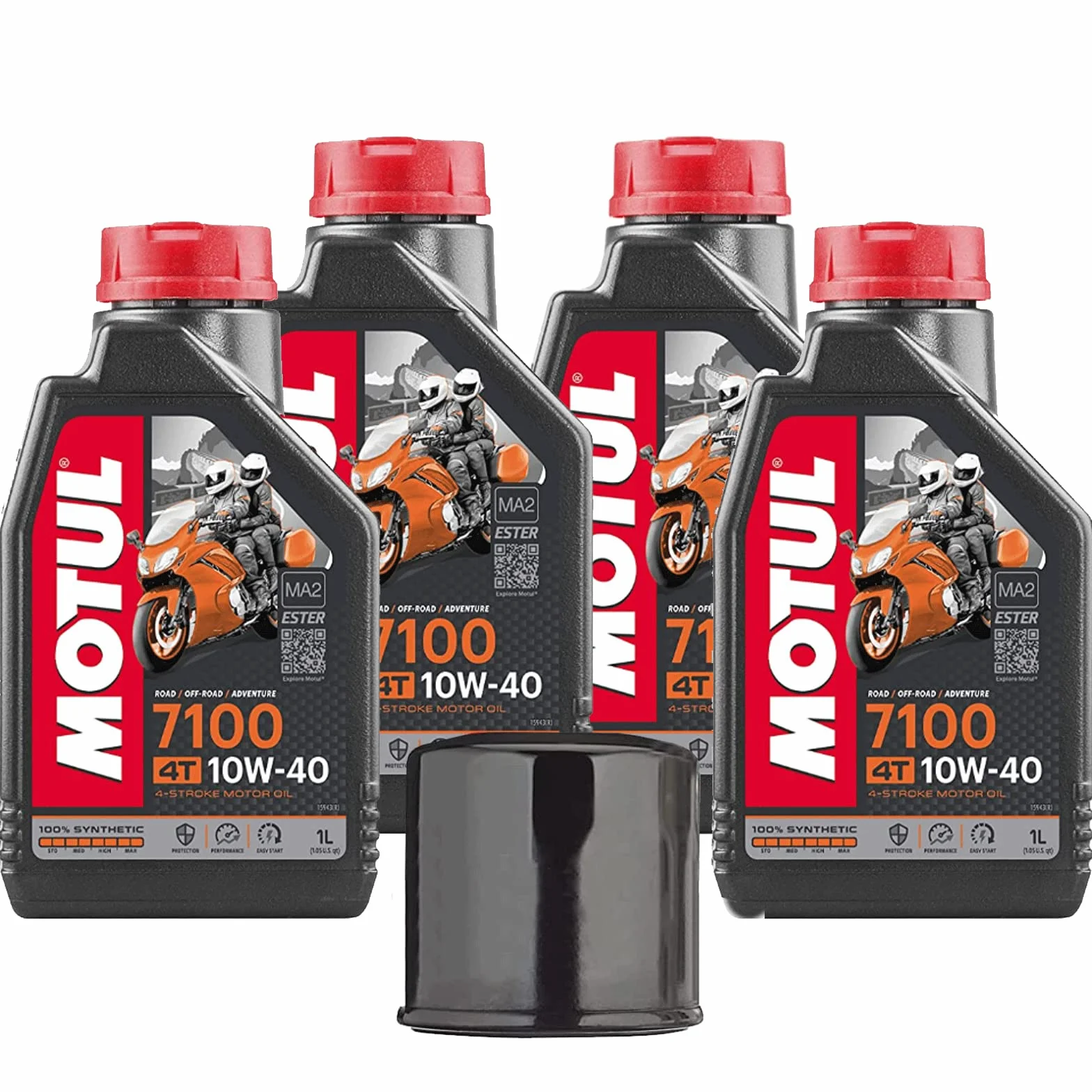 Olio motore moto 4t 10W40 100% Sintetico 4 litri 7100