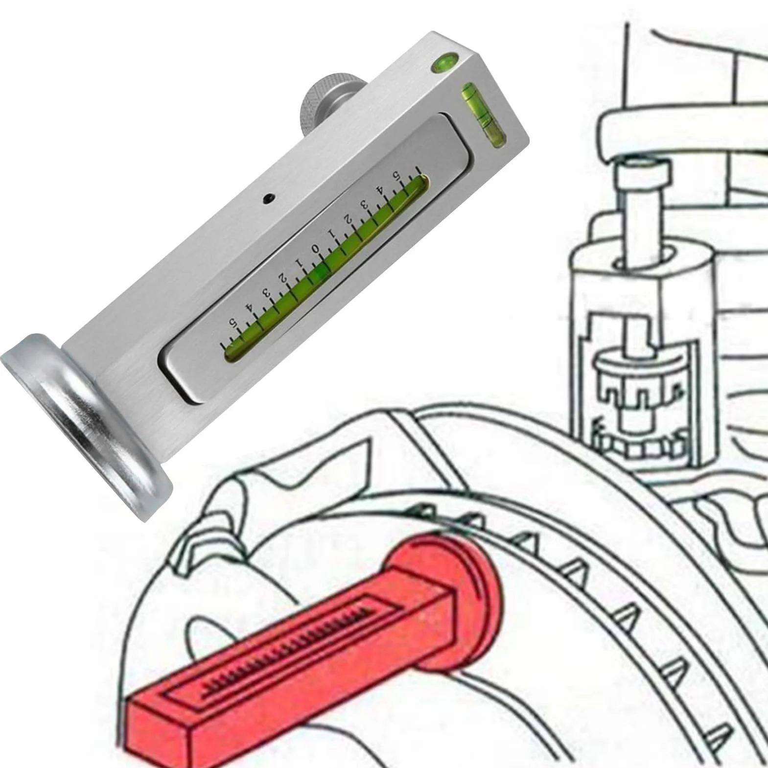 Strumento Calibro Magnetico per Allineamento Ruote Campanatura
