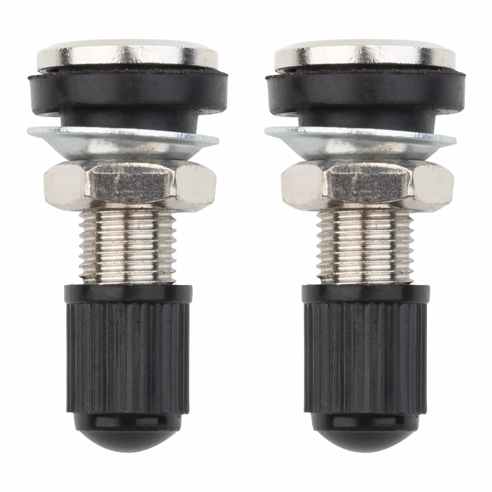 2 Pezzi Valvole per pneumatici per auto moto con stelo in metallo tubeless con tappo antipolvere