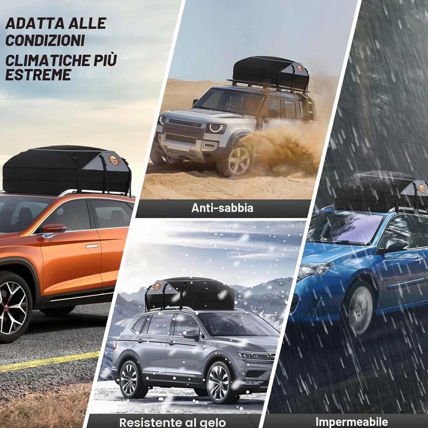 Sailnovo Box Tetto Auto 580L 20 piedi cubi Borsa da Trasporto Impermeabile con 6 ganci e 8 cinghie