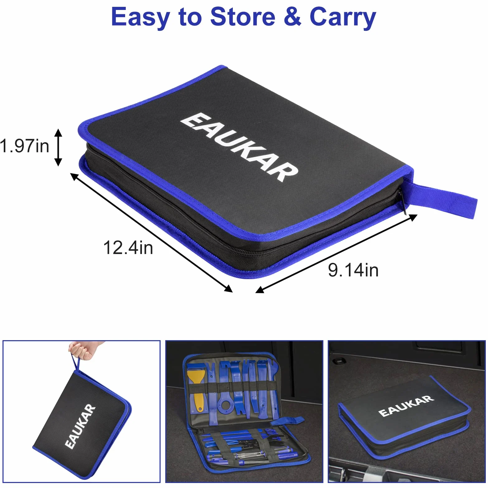Strumenti di rimozione Auto, 250 Kit di Smontaggio per Riparazioni Auto Strumento Rimozione del Pannello Veicolo Rimozione Cunei Trim Interno Strumento Leva, Radio Cruscotto Porta (Blu)