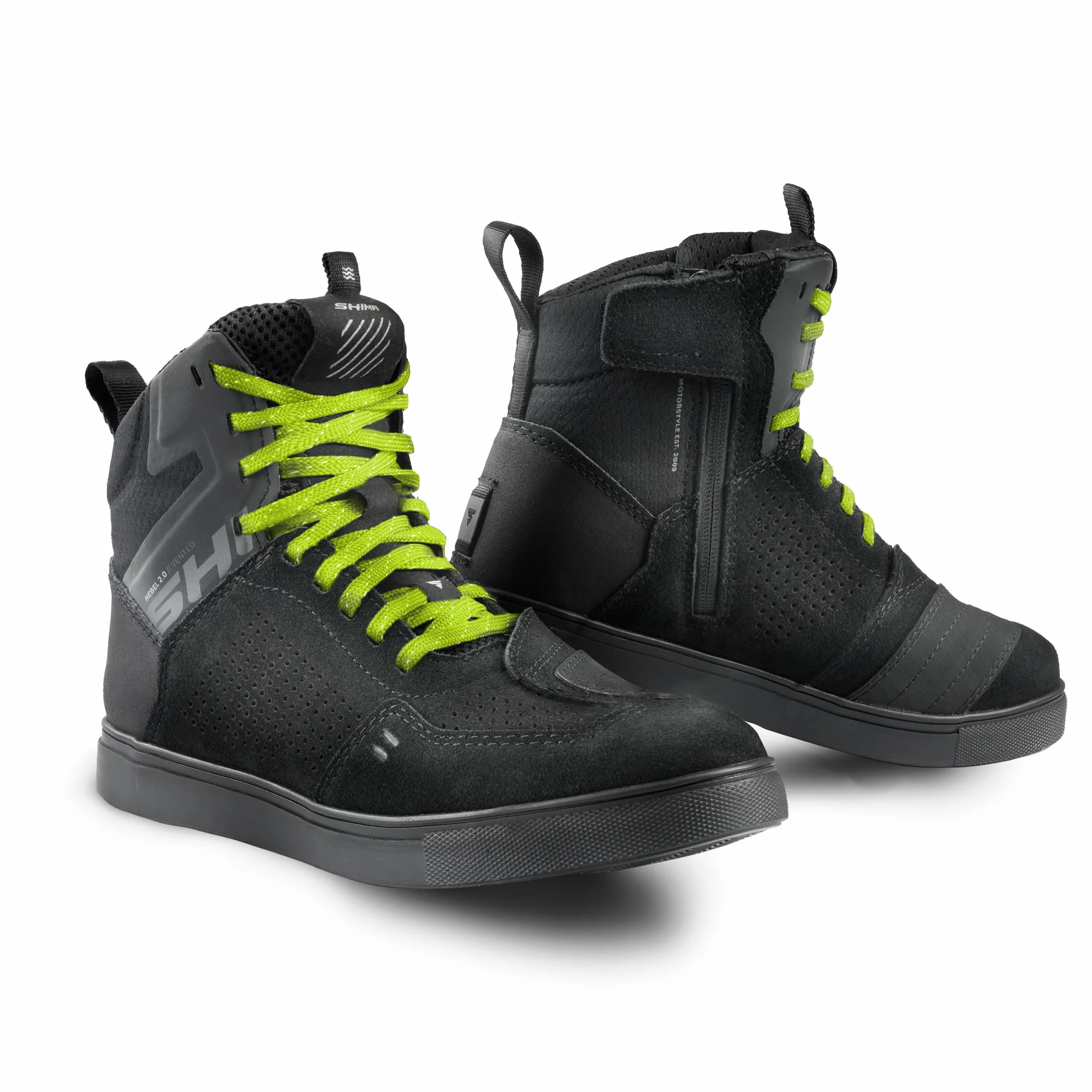 SHIMA Rebel 2.0 Scarpe Moto Uomo Donna Pelle Ventilata Estive Impermeabile Scarpa Sneakers Proteggi