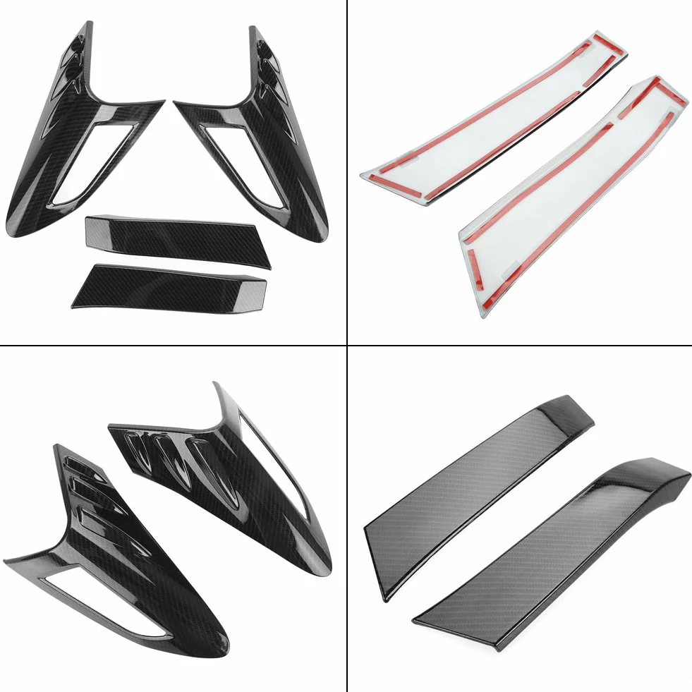 Copertura universale per fanale posteriore in fibra di carbonio, 4 pezzi, con materiale durevole per CHR, lampade e accessori, copertura protettiva per lampada