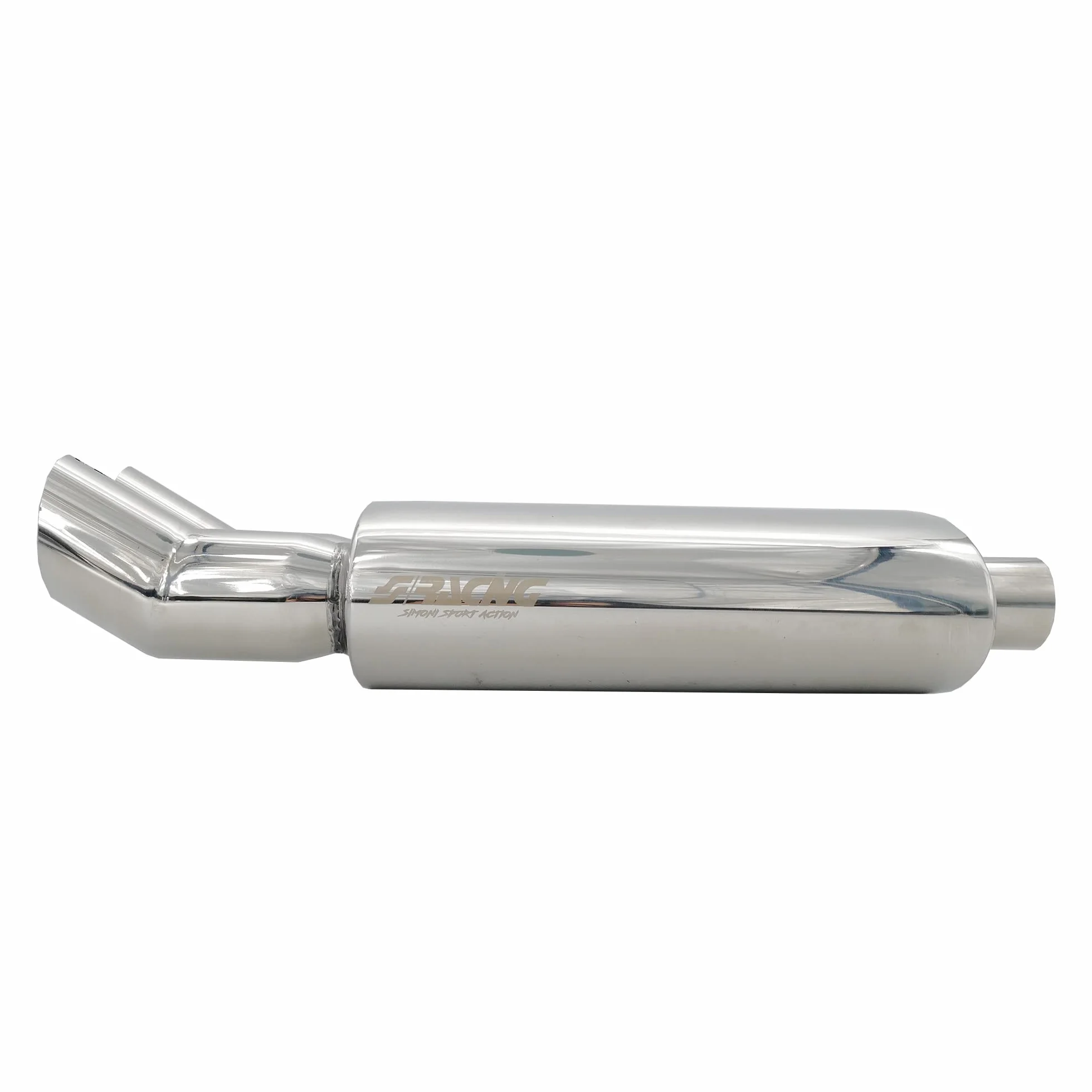 Simoni Racing ESR654 Marmitta Sportiva Gatling Universale, in Inox