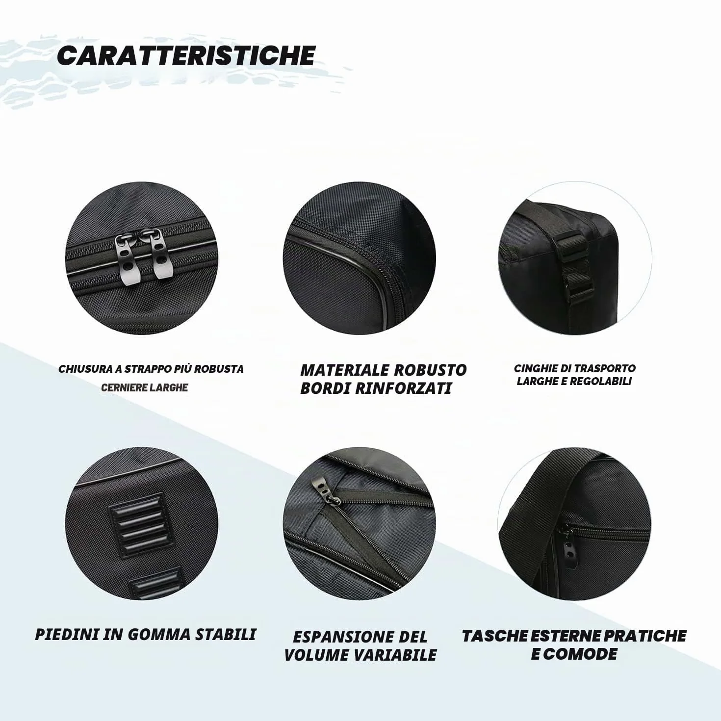 Getmore Parts Borse interne per valigie laterali moto (Vario) adatte BMW R1250GS, R1200GS, F850GS, F750GS | dal 2013 | accessori da viaggio in moto