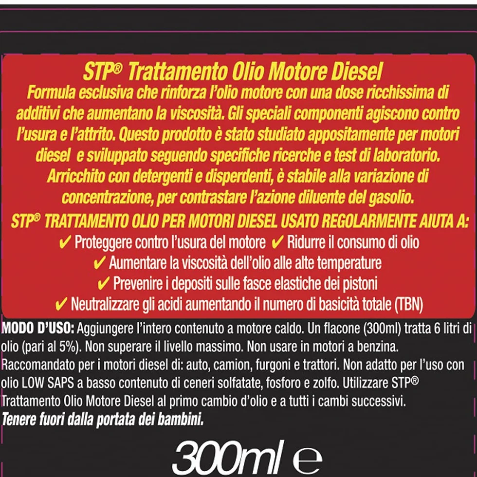 STP Trattamento Olio Motore Diesel 300 ml
