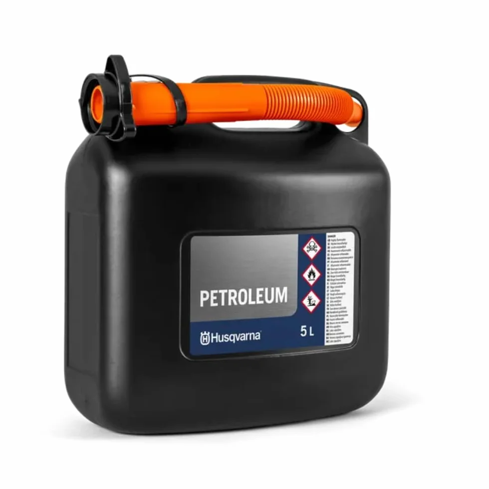 Tanica Husqvarna per carburante, benzina, miscela e oli, 5LT con beccucio flessibile