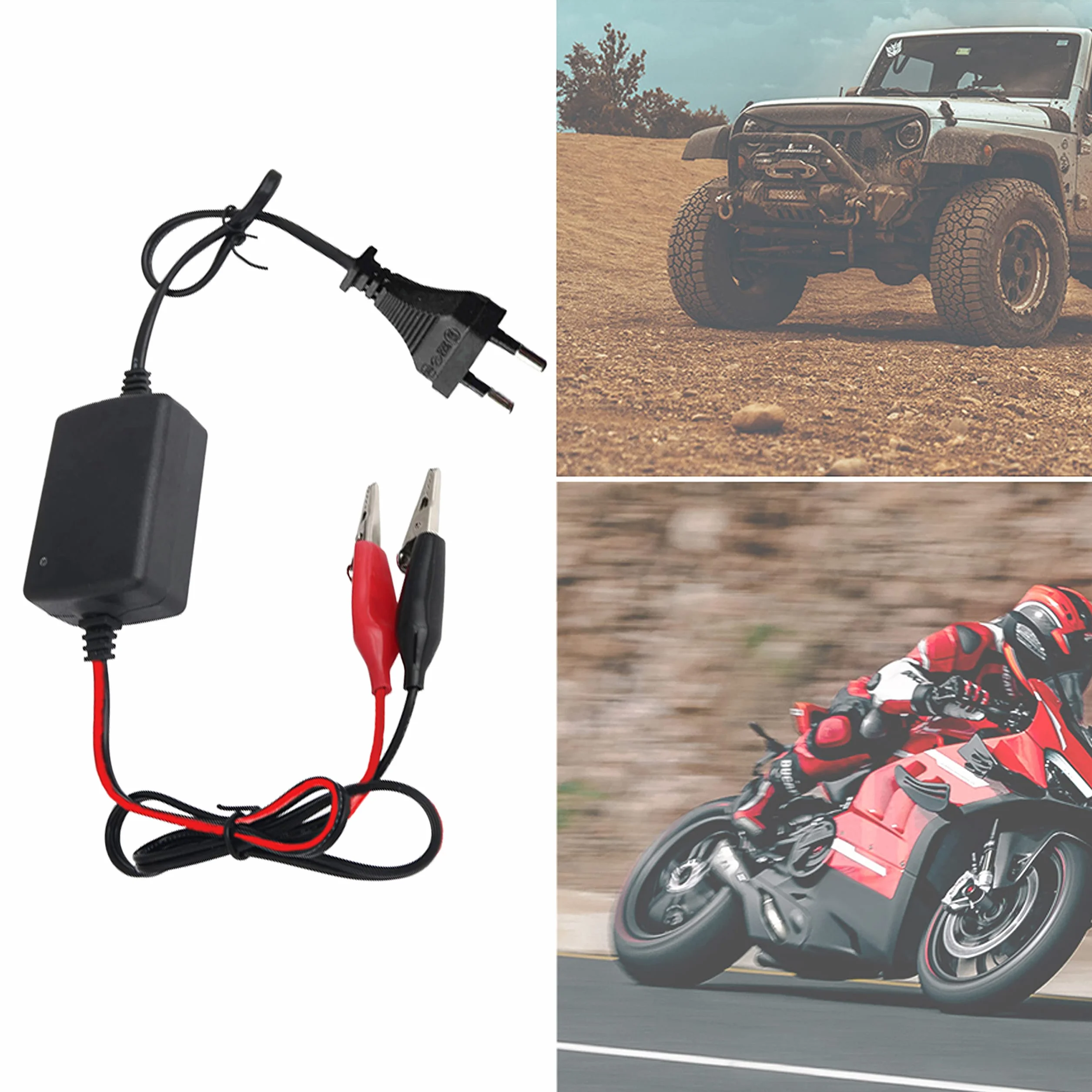 Retoo Caricabatteria da Auto 12V 1,5 A, Carica Batteria Moto, Batteria Al Gel moto, scooter, tagliaerba, barche, camion, auto, caravan, batterie auto e carica batterie, cavo di ricarica