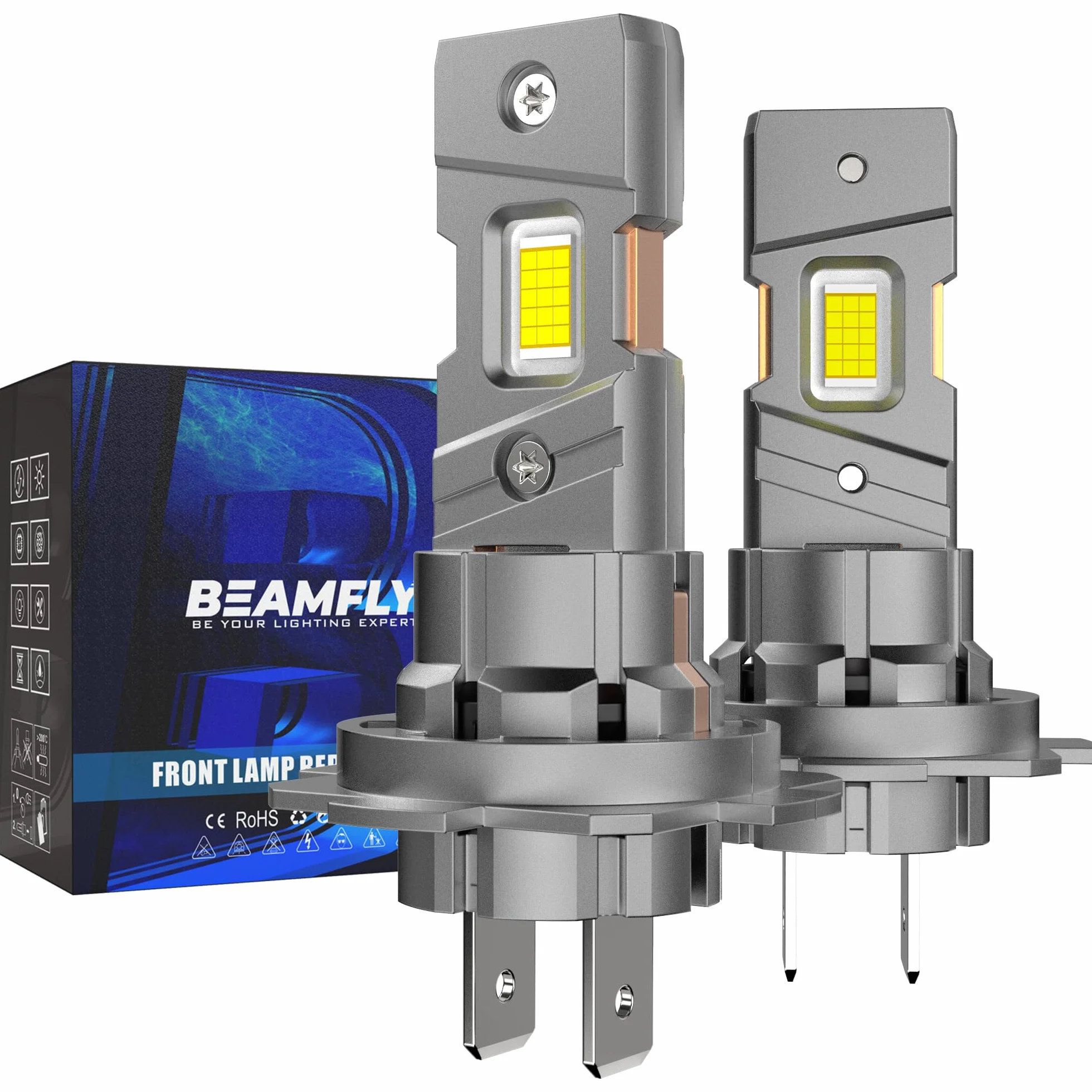 Lampadina LED H7 110W 50000LM 6500K Bianco Freddo IP68 Impermeabile Confezione da 2