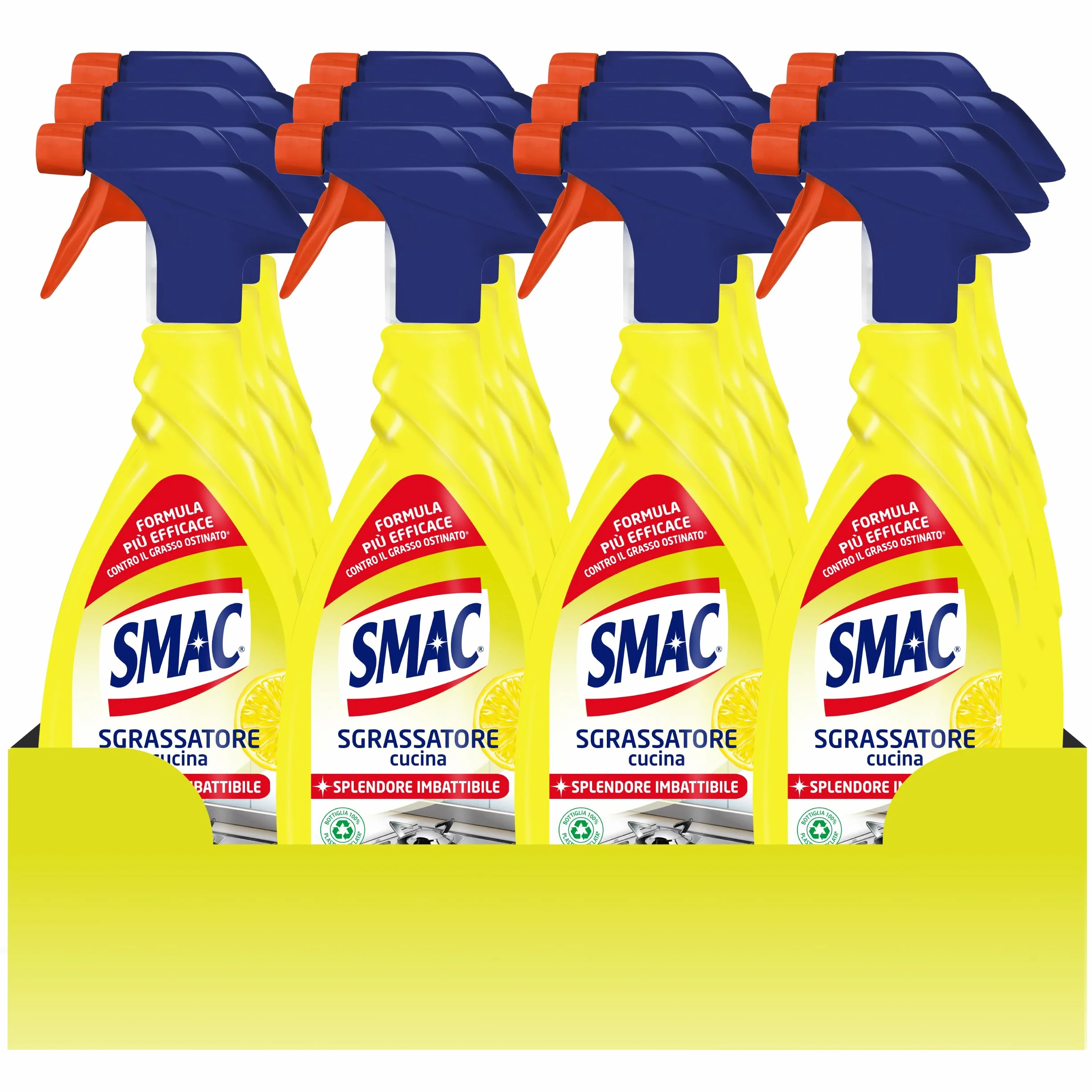 Smac Sgrassatore Cucina al Limone Spray Multisuperficie Zero Aloni 650 ml x 12