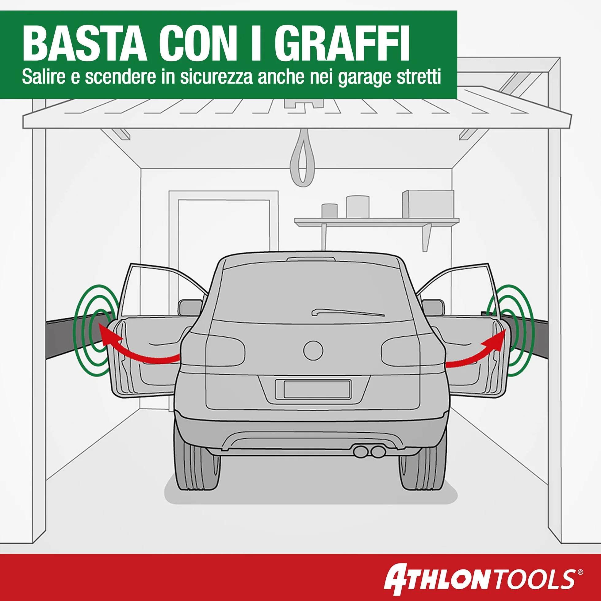 ATHLON TOOLS FlexProtect protezione parete garage 2m autoadesiva idrorepellente