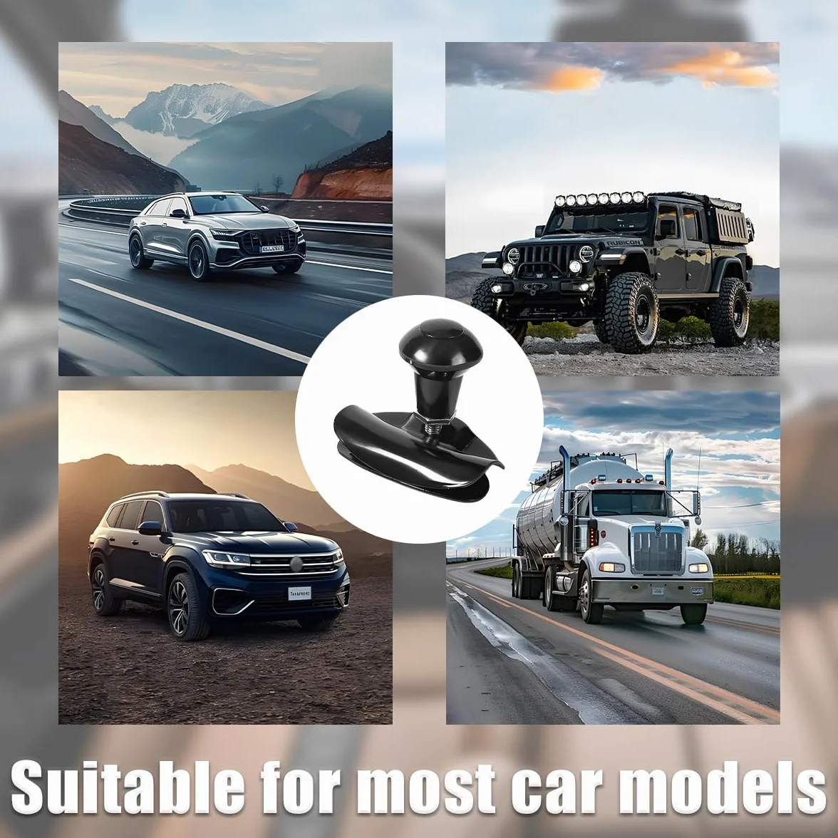 Manopola Universale per Auto Booster, Pomello Volante, Accessori Interni Auto, Trattore, Barca (Nero)