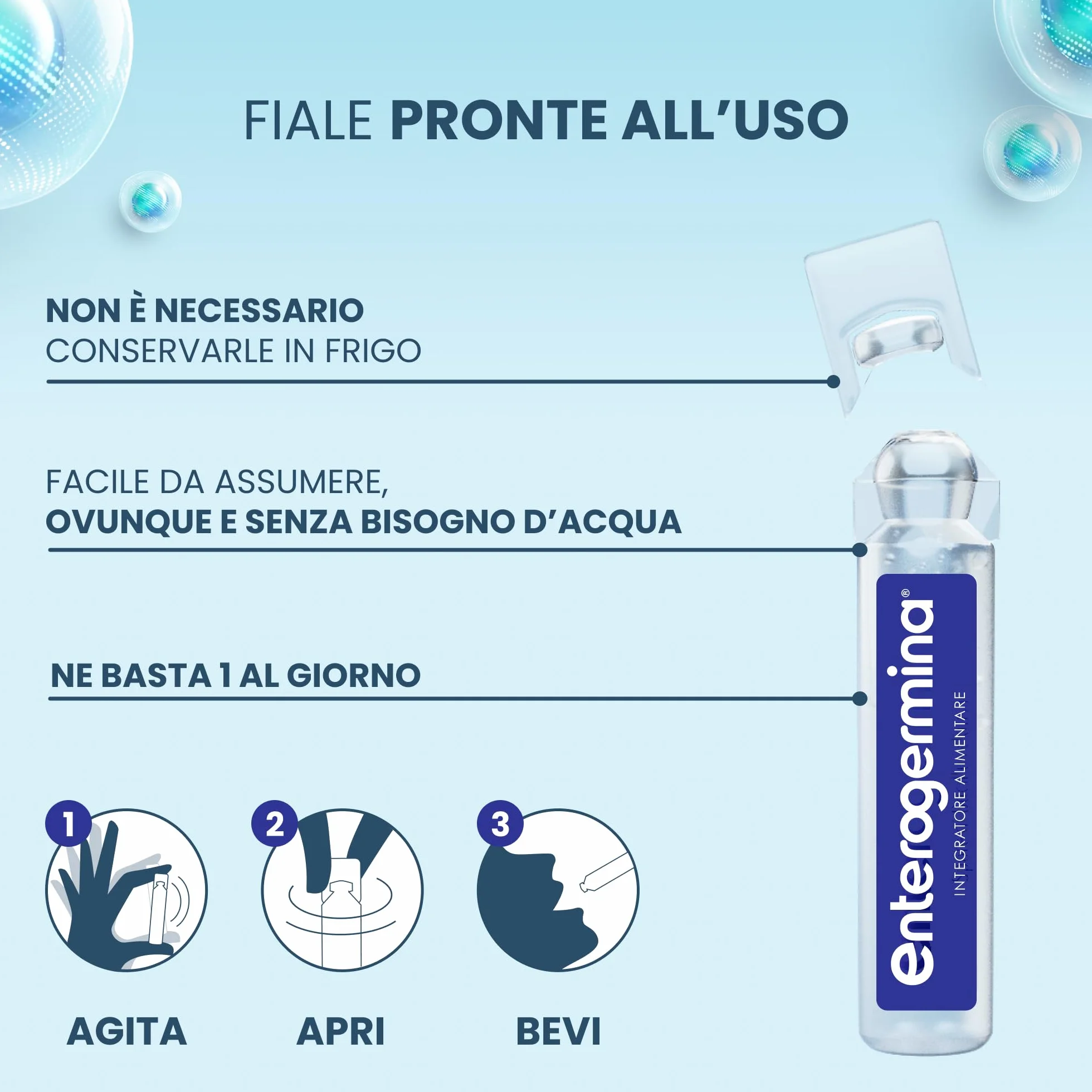 Enterogermina Benessere Intestinale Probiotici Integratori 20 Flaconcini 5 ml