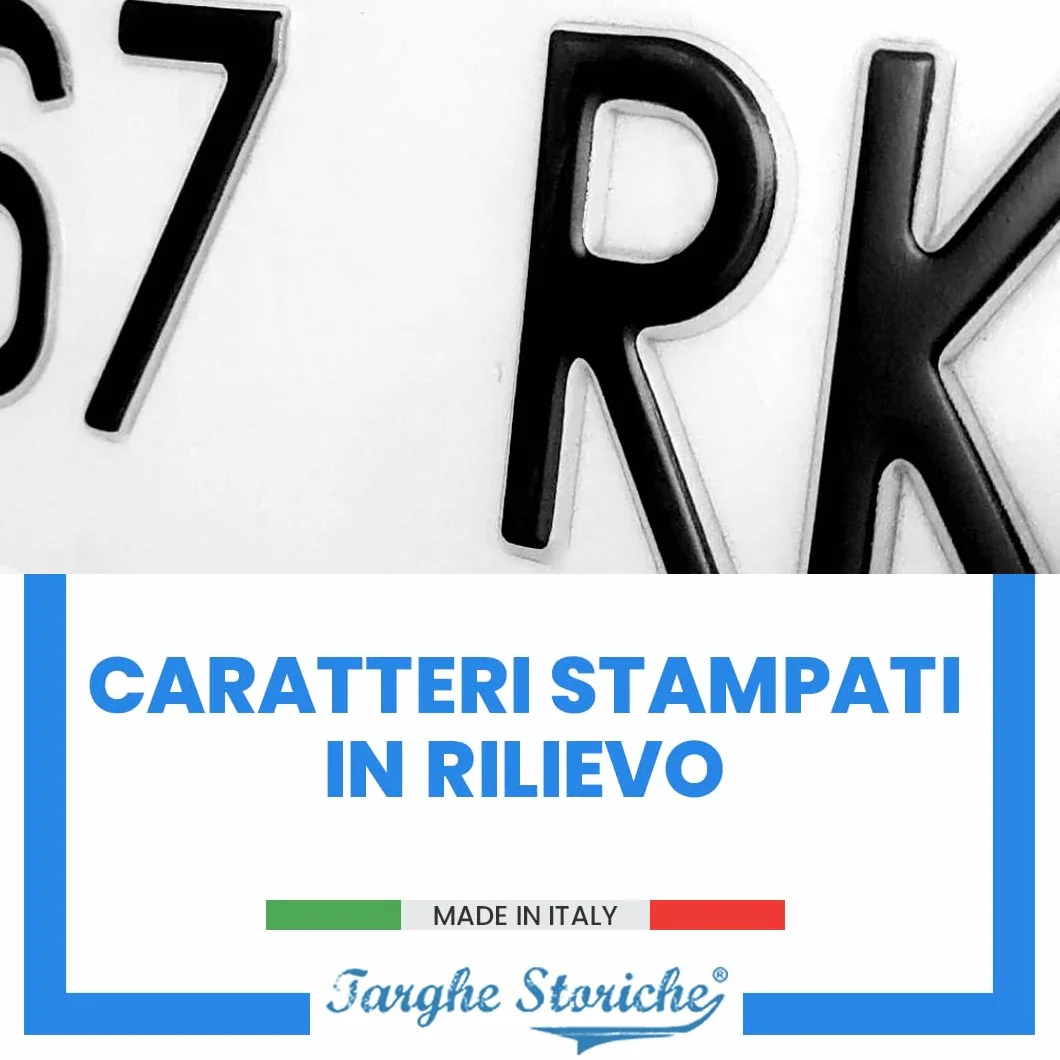 Targhe Storiche Targa Personalizzata Anteriore 1995-1997 Aluminio Catarifrangente Made in Italy