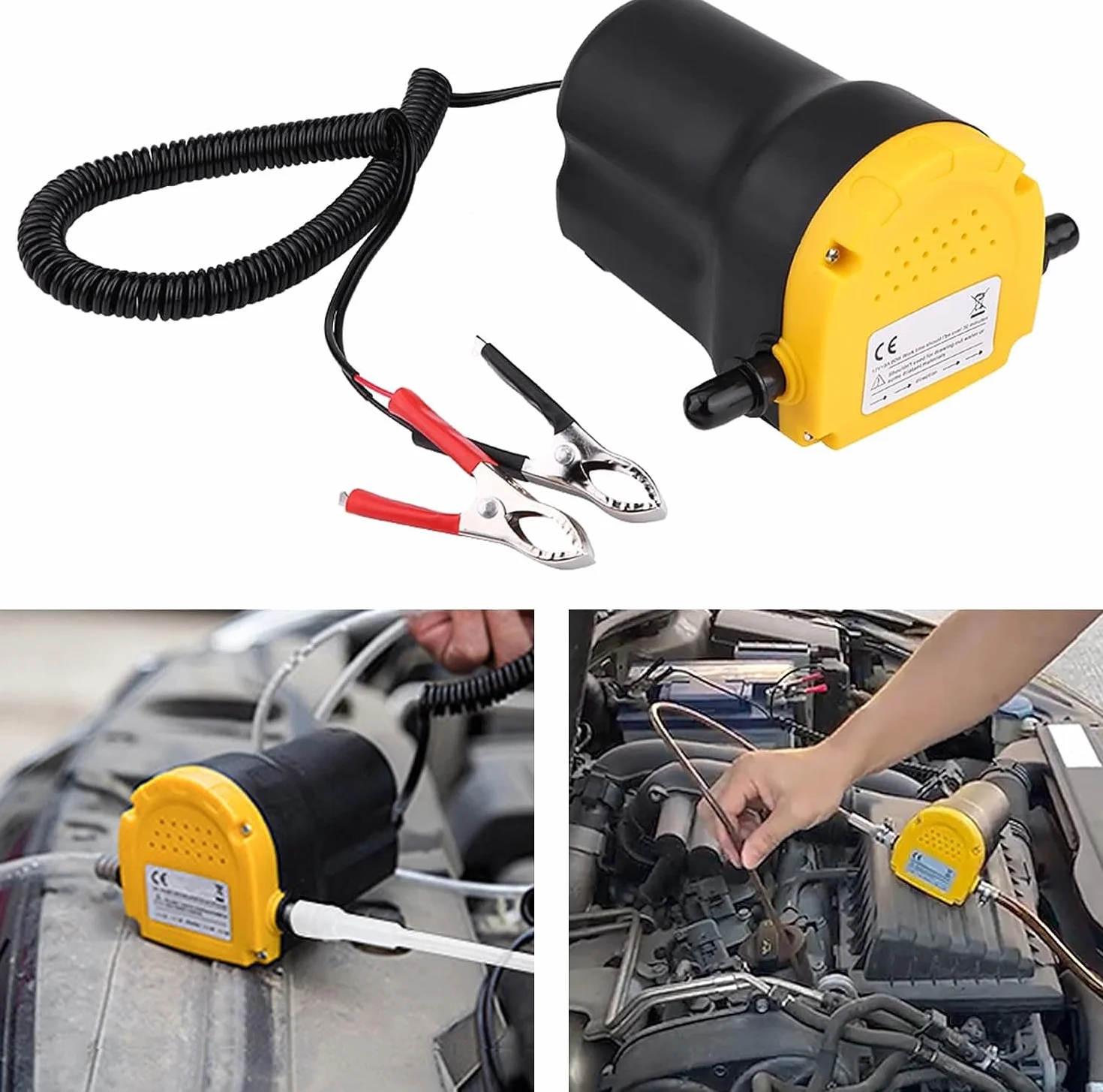 SQUADO Pompa Estrattore per Aspirazione Olio Motore Auto e Gasolio Pompa Cambio Olio elettrica