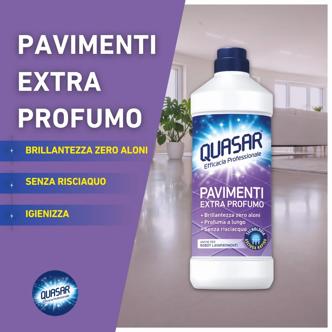 Quasar Pavimenti Extra profumo 1000 ml - Asciuga Rapido