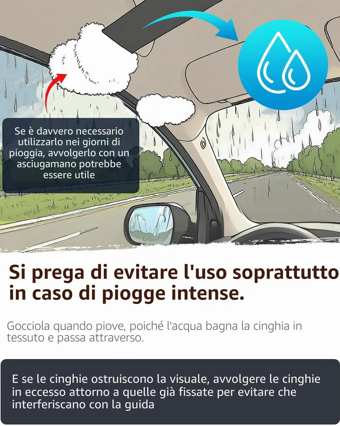Abahub Soft Roof Rack Pads per tavola da surf, SUP, kayak, canoa, con 4 cinghie di ancoraggio, 2 corde di ancoraggio, 2 passanti per il cappuccio e custodia (da utilizzare senza traversa)