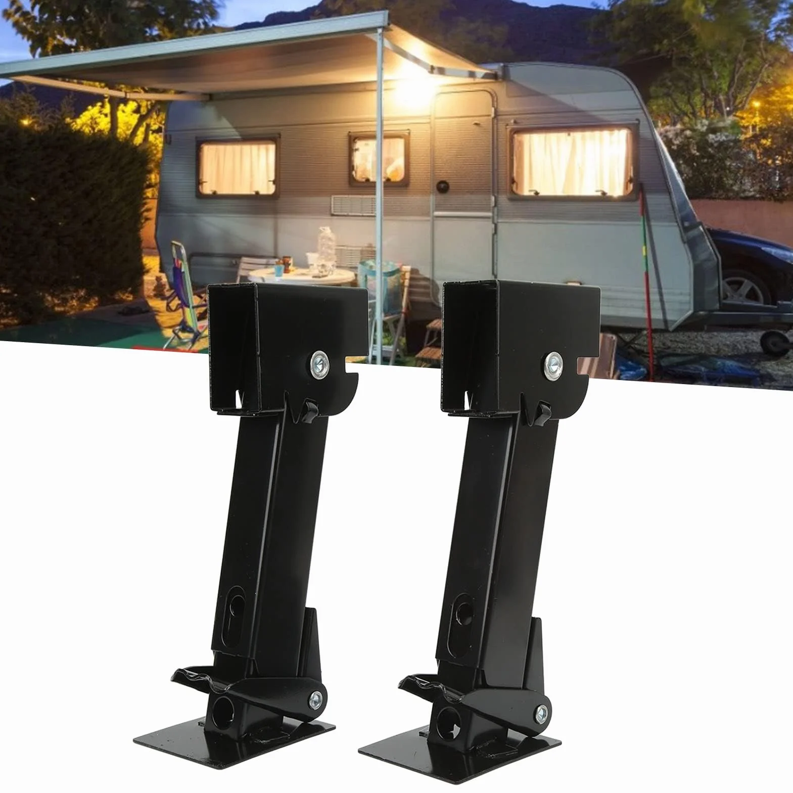 Cocoarm Stabilizzatore per cric, 2 cric telescopico con cerniera, regolabile, supporto stabilizzatore 650 lb, capacità di carico 1000 lb