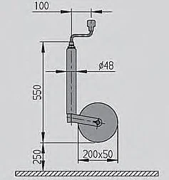 RUOTINO PIVOTTANTE ZINCATO al-KO Plus 300 kg Carrello Gomma Piena