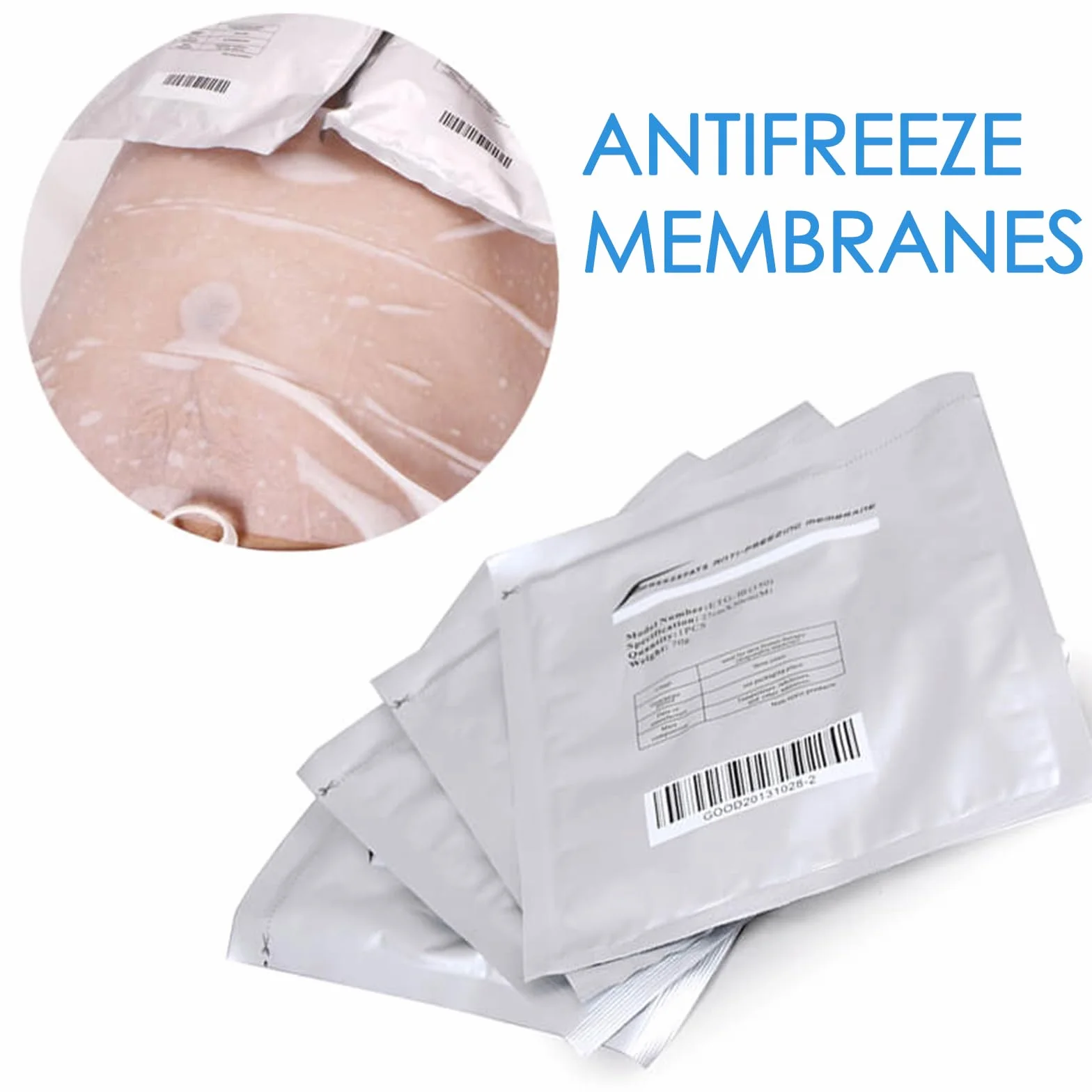 Lazzybeauty Membrana Antigelo Grande, Grado Medico, Pads per Criolipolisi per Dispositivi Cryo, 34x42 cm, 110g, 10 Pezzi