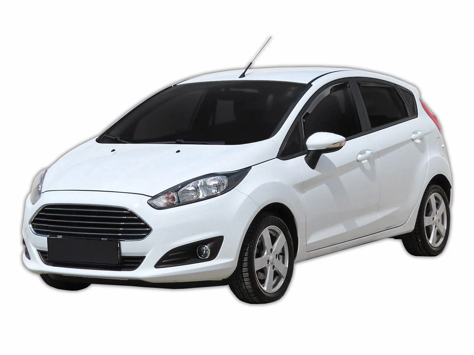 Deflettori d'Aria per Ford Fiesta 6 5-Porte Berlina 2008-2017, Set 4 Pezzi Antiturbo Antivento Antipioggia Nero fumé