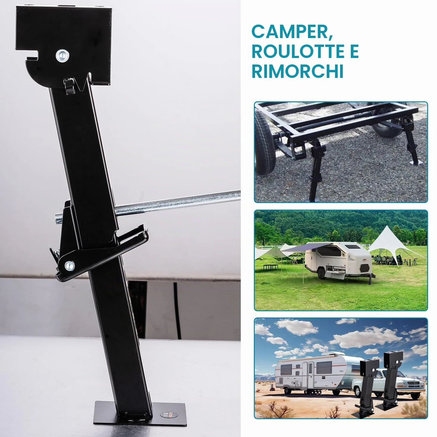KATSU Martinetti Stabilizzatori per Camper Telescopici Pieghevoli 11-1/2" a 18", 1000 lbs