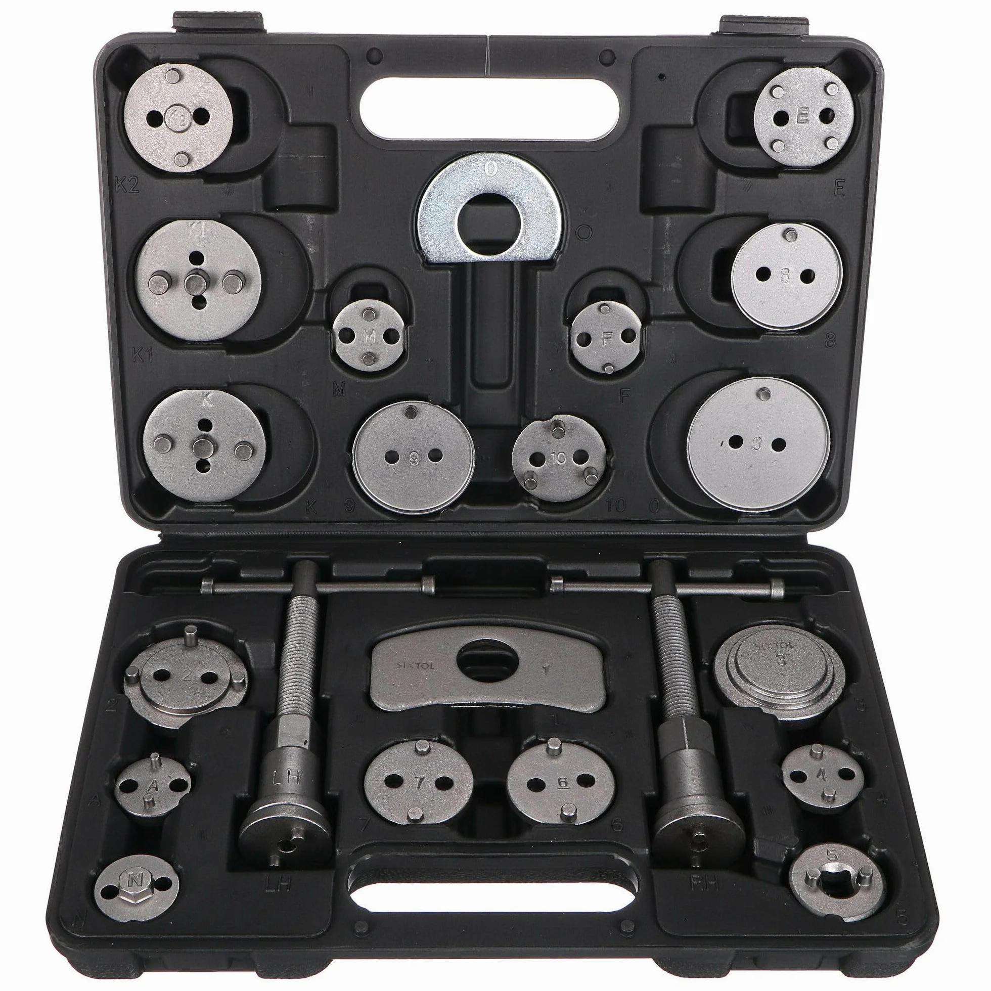 Set di Freni Meccanici Nero 22 Pezzi - Strumento per Freni a Disco con Rotazione Inversa e Compressione