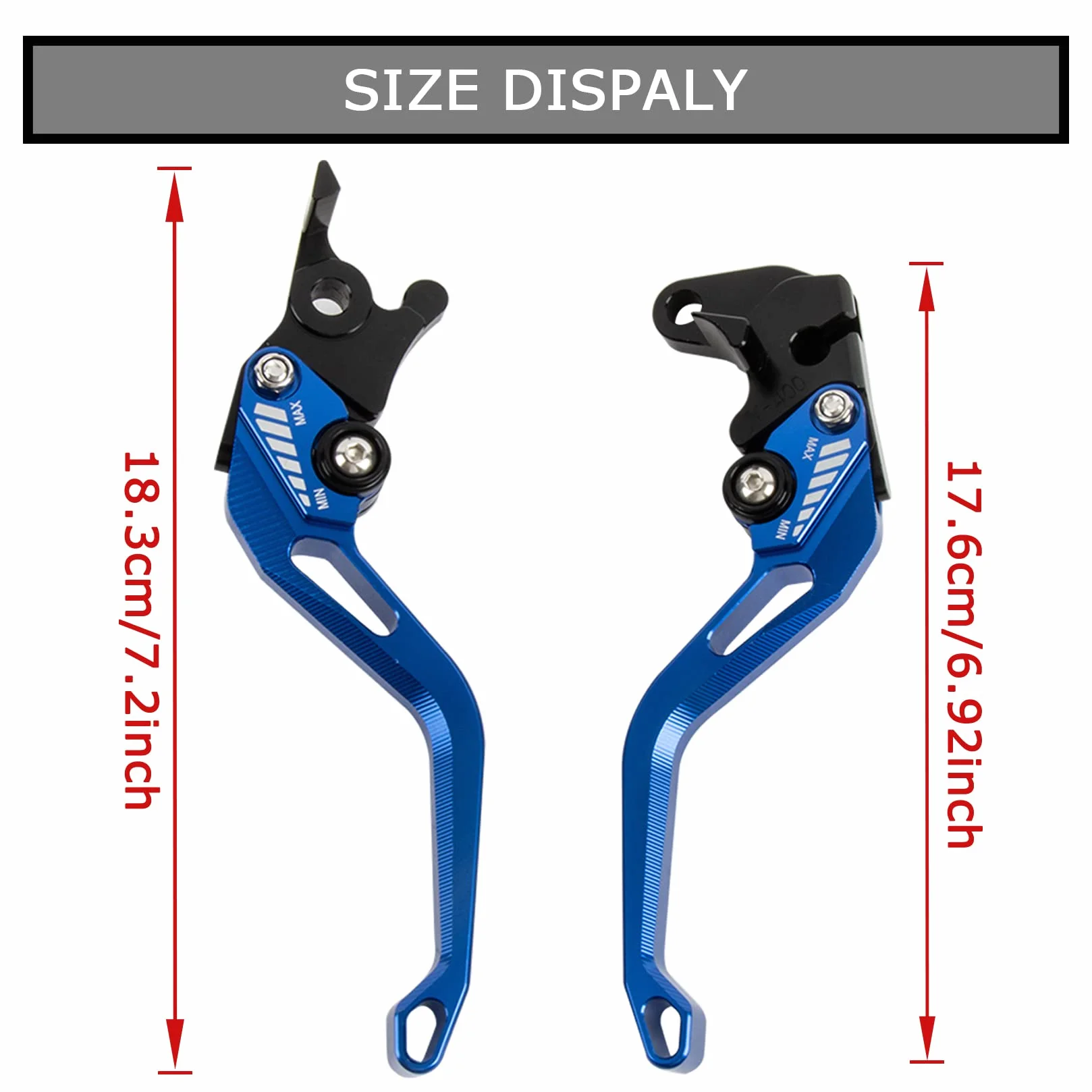 PSLER Leva Freno e Frizione Moto Set 147mm per MT-125 R125 2014-2021 Blu