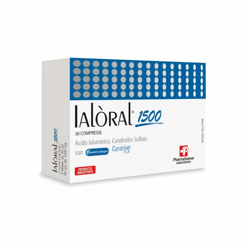 Ialoral 1500 Integratore Alimentare Articolazioni BioCell Collagen Acido Ialuronico Condroitin Solfato Manganese 30 compresse
