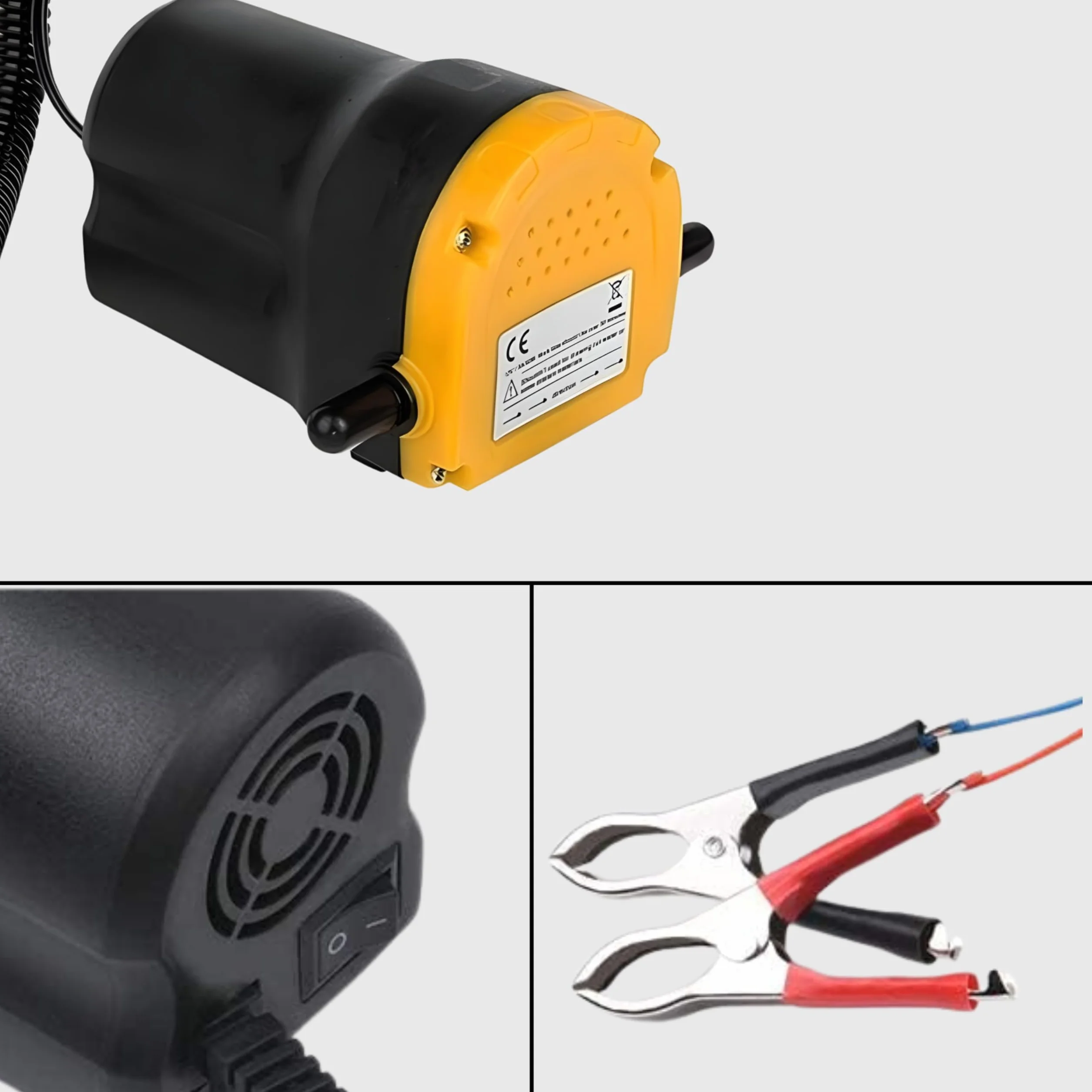 Yasta Pompa Olio Elettrica 12V Kit Travaso Aspira Liquidi Diesel Gasolio Carburante 1.5L/min