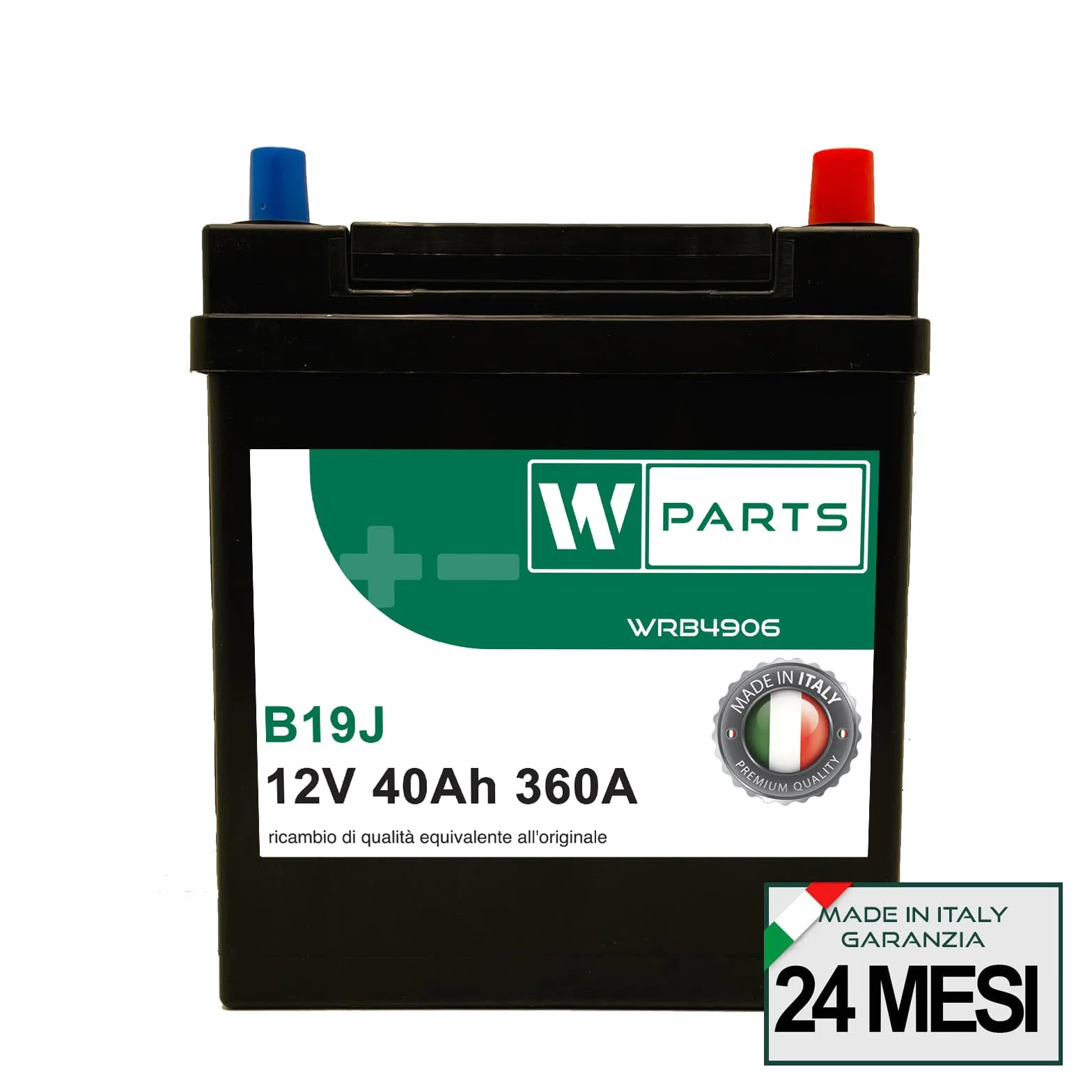 BATTERIA AUTO 40 Ah 360 A EN spunto Positivo a Destra Poli Piccoli
