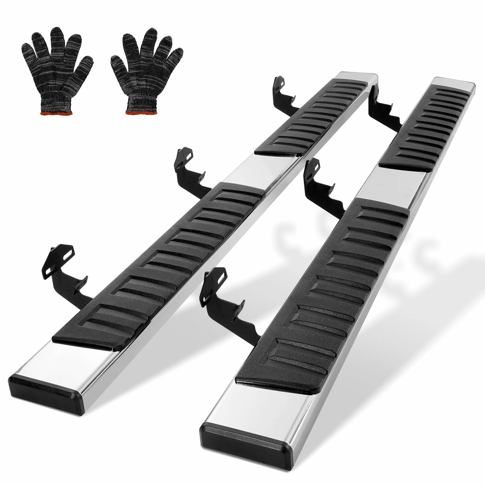 VEVOR 2 pedane da 6,5" compatibili con 1500/2010-2023 Ram 2500/3500 2009-2018 (incluso 2019-2023 Classic), 201 barre laterali in acciaio inossidabile, capacità di carico 500 libbre