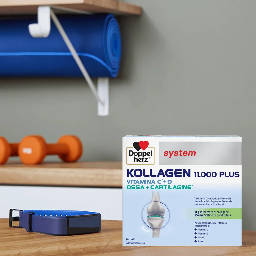 Doppelherz system KOLLAGEN 11000 PLUS Integratore Alimentare Collagene 30 Fiale