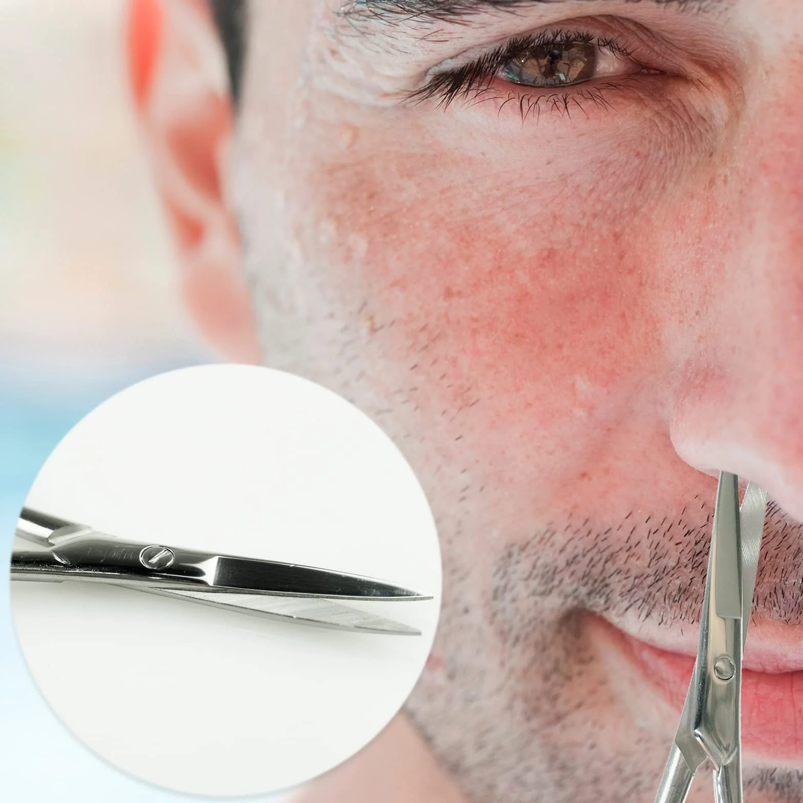 Forbici di bellezza in acciaio inossidabile con punta dritta per sopracciglio capelli naso 1 pezzo