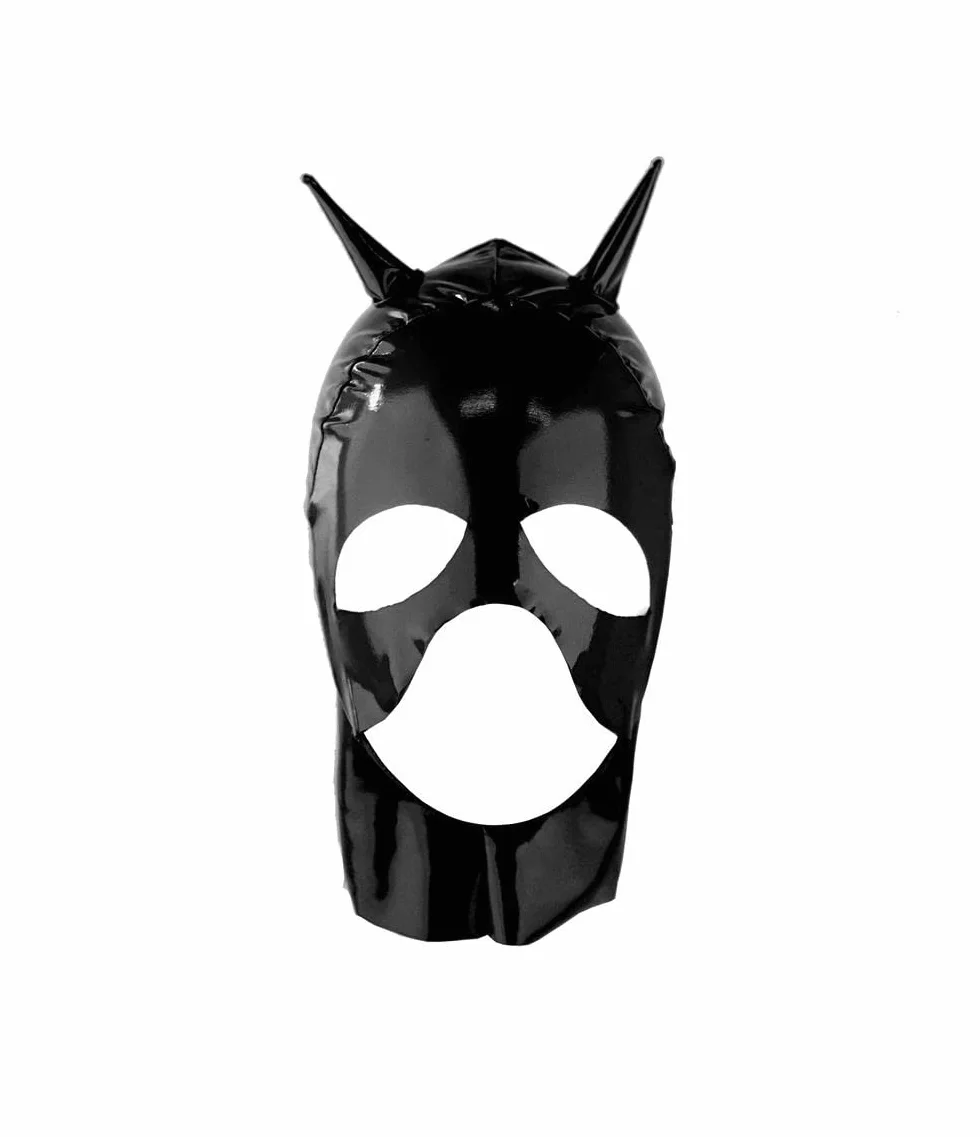 Sexy Effetto bagnato tuta PVC lucido lattice Pelle tuta Body cavallo aperto Mascherine guanti calzini