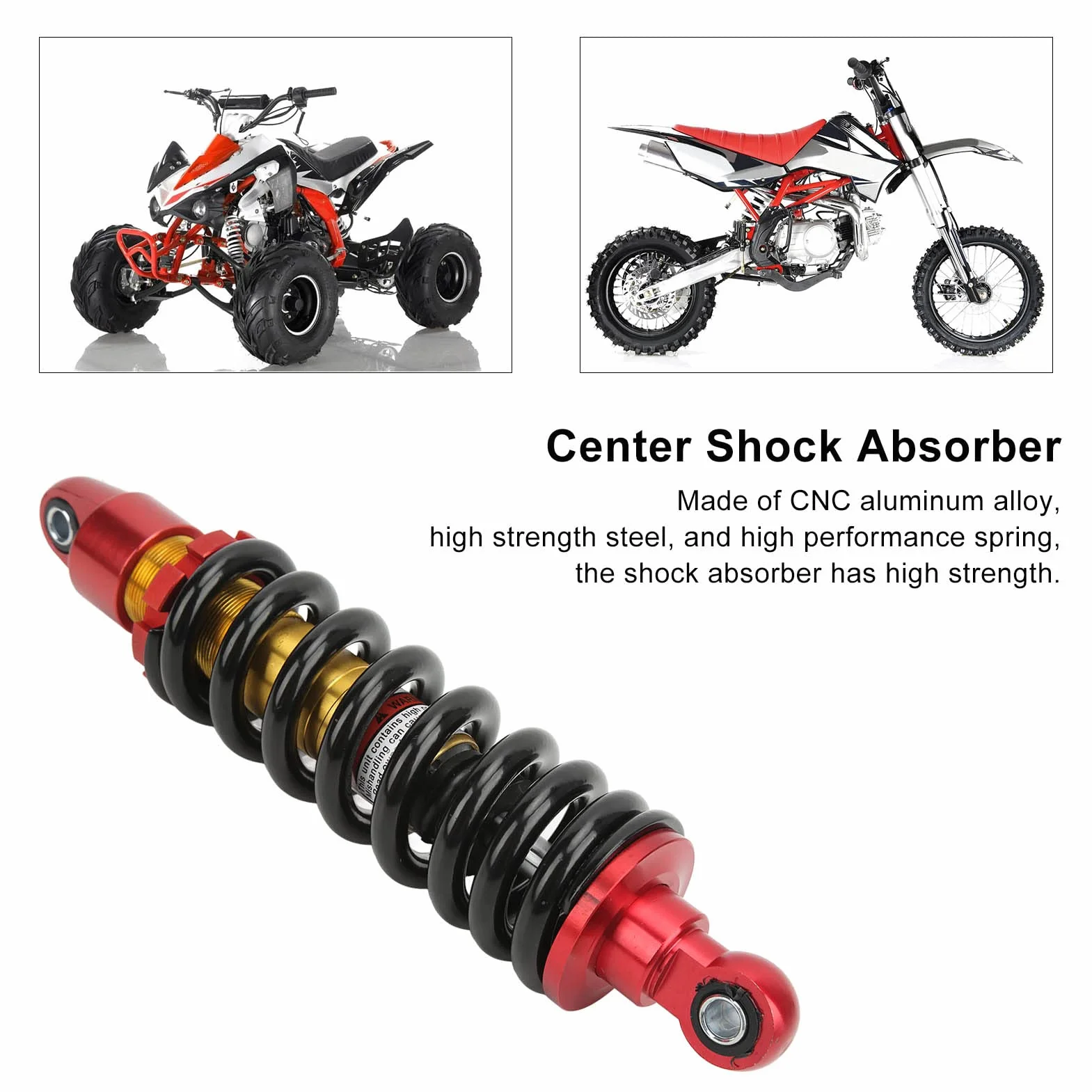 Ammortizzatore Moto 295mm Sospensione Posteriore per Dirt Pit Bike ATV Quad Go Kart