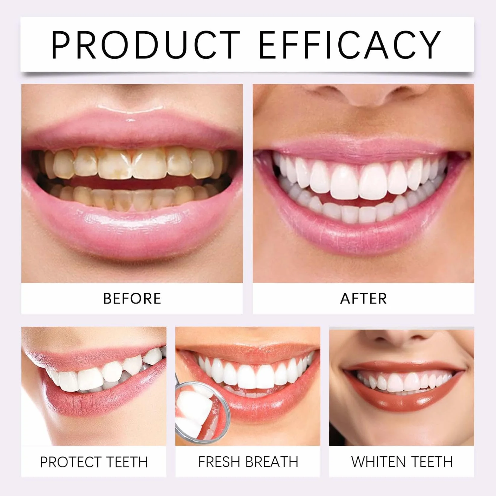Dentifricio sbiancante intensivo 7 Pro probiotico, pulizia accurata, alito fresco, prevenzione carie (2 pezzi)